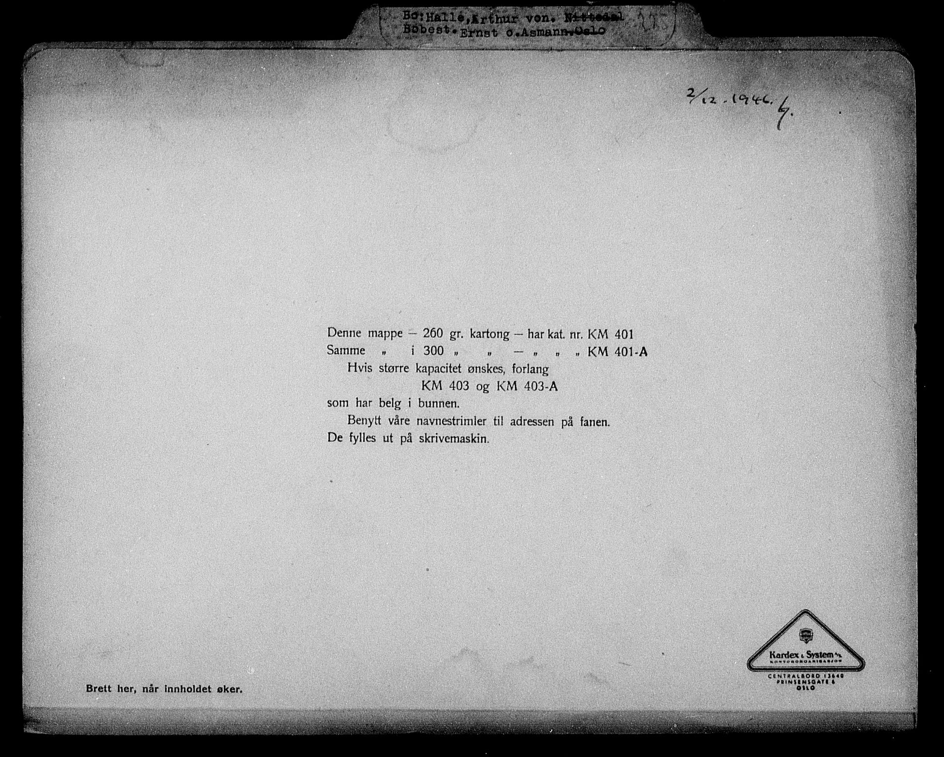 Justisdepartementet, Tilbakeføringskontoret for inndratte formuer, RA/S-1564/H/Hc/Hcc/L0942: --, 1945-1947, p. 867