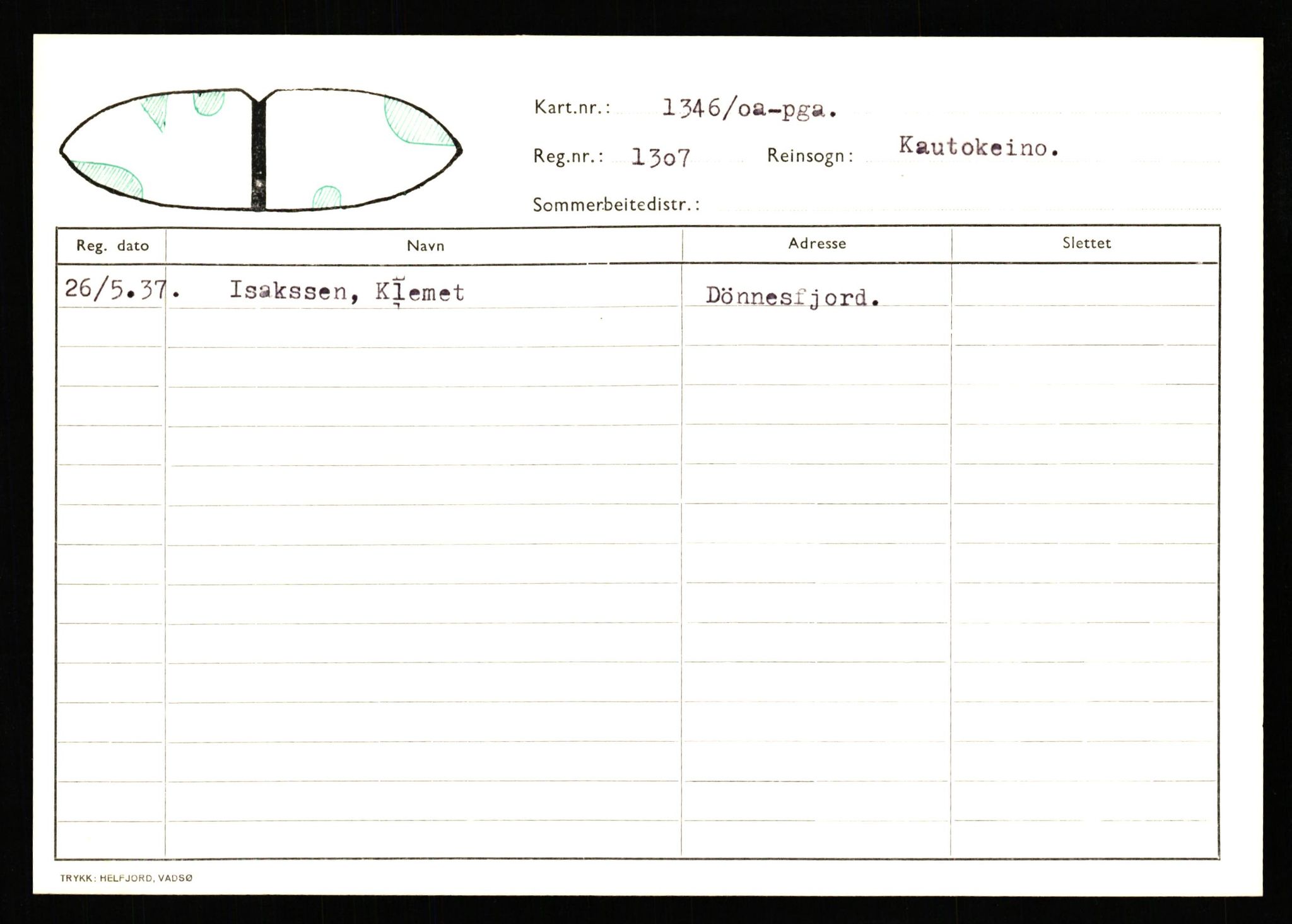 Lappefogden i Finnmark/Reindriftsforvaltningen Øst-Finnmark, AV/SATØ-S-1461/G/Ge/Gea/L0007: Slettede reinmerker: Karasjok, Kautokeino, Polmak og Varanger, 1934-1992, p. 528