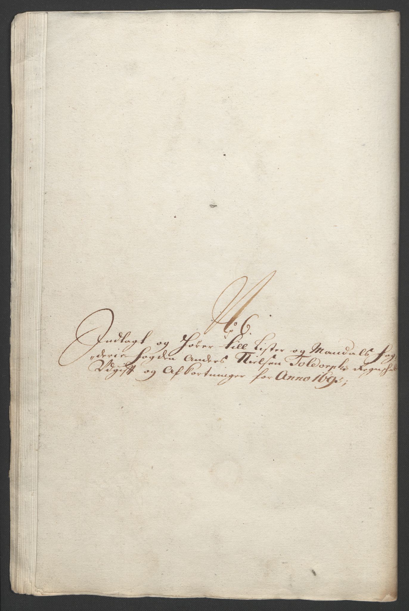 Rentekammeret inntil 1814, Reviderte regnskaper, Fogderegnskap, AV/RA-EA-4092/R43/L2545: Fogderegnskap Lista og Mandal, 1694-1695, p. 332