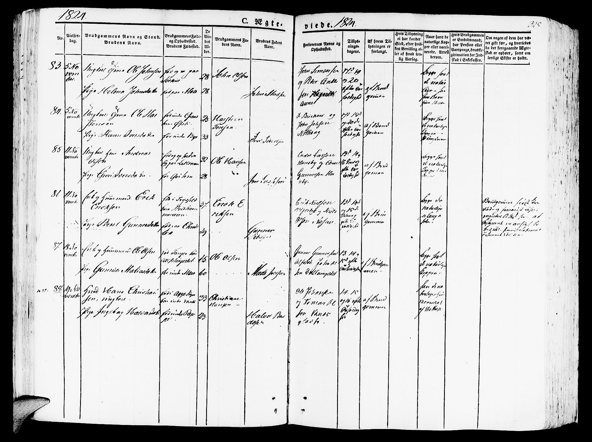 Ministerialprotokoller, klokkerbøker og fødselsregistre - Nord-Trøndelag, SAT/A-1458/709/L0070: Parish register (official) no. 709A10, 1820-1832, p. 325