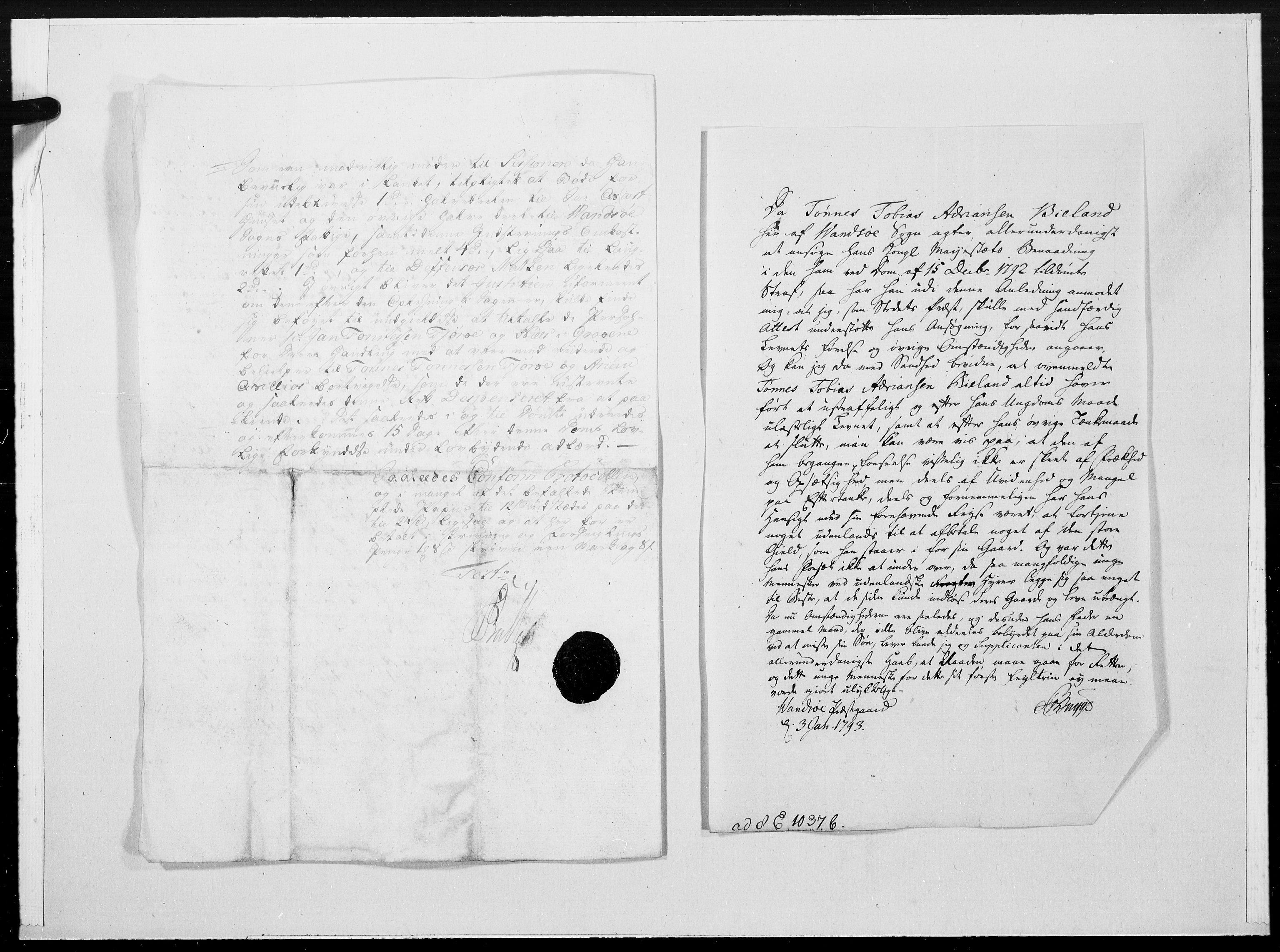 Danske Kanselli 1572-1799, RA/EA-3023/F/Fc/Fcc/Fcca/L0293: Norske innlegg 1572-1799, 1793, p. 340