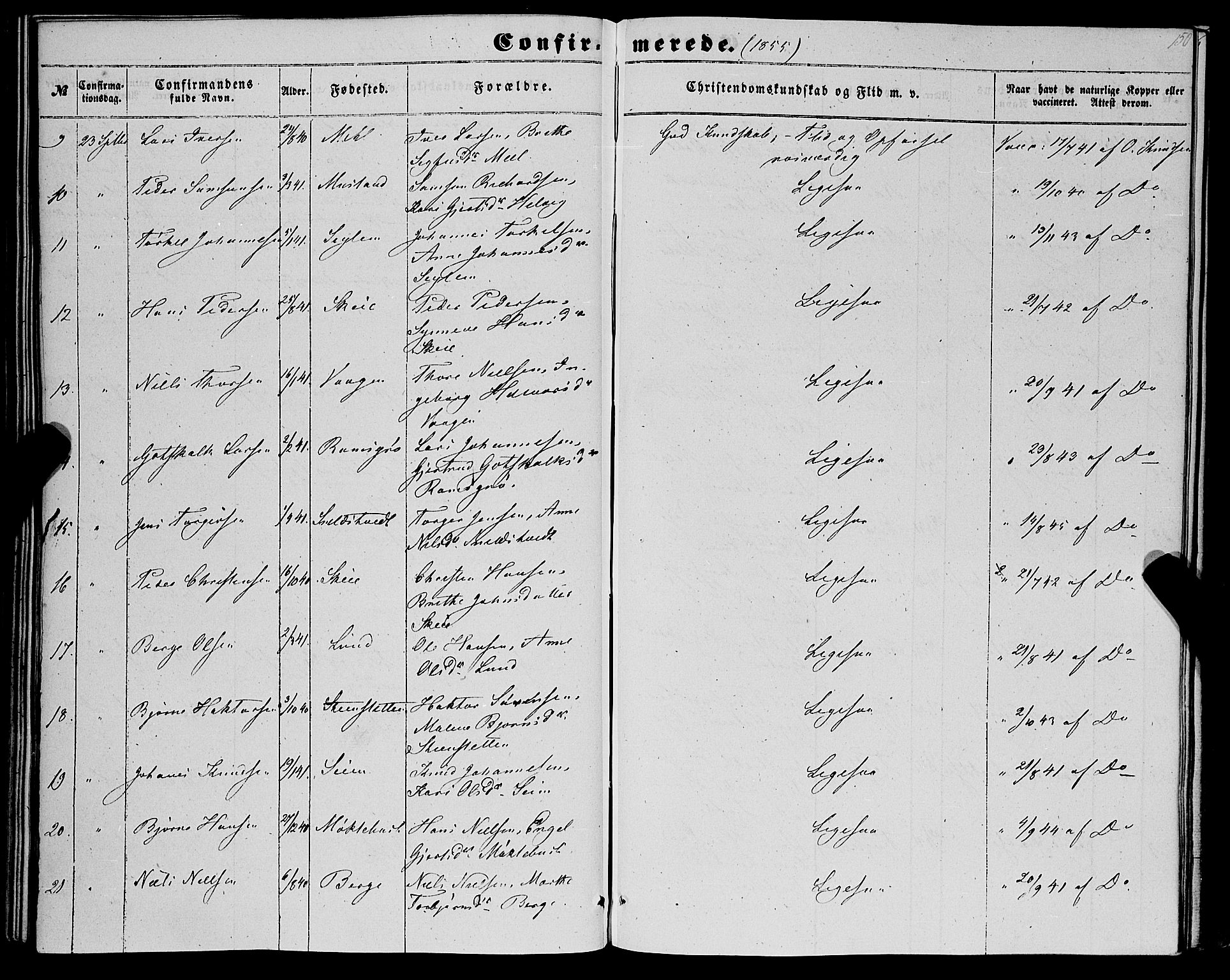 Kvinnherad sokneprestembete, SAB/A-76401/H/Haa: Parish register (official) no. A 8, 1854-1872, p. 150