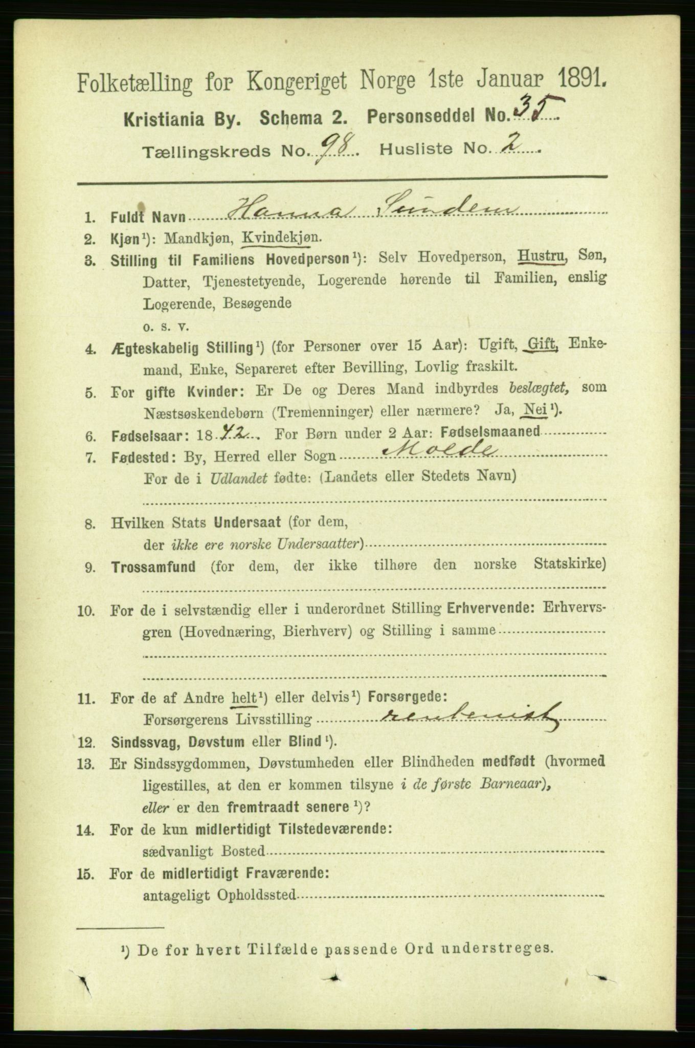 RA, 1891 census for 0301 Kristiania, 1891, p. 47768
