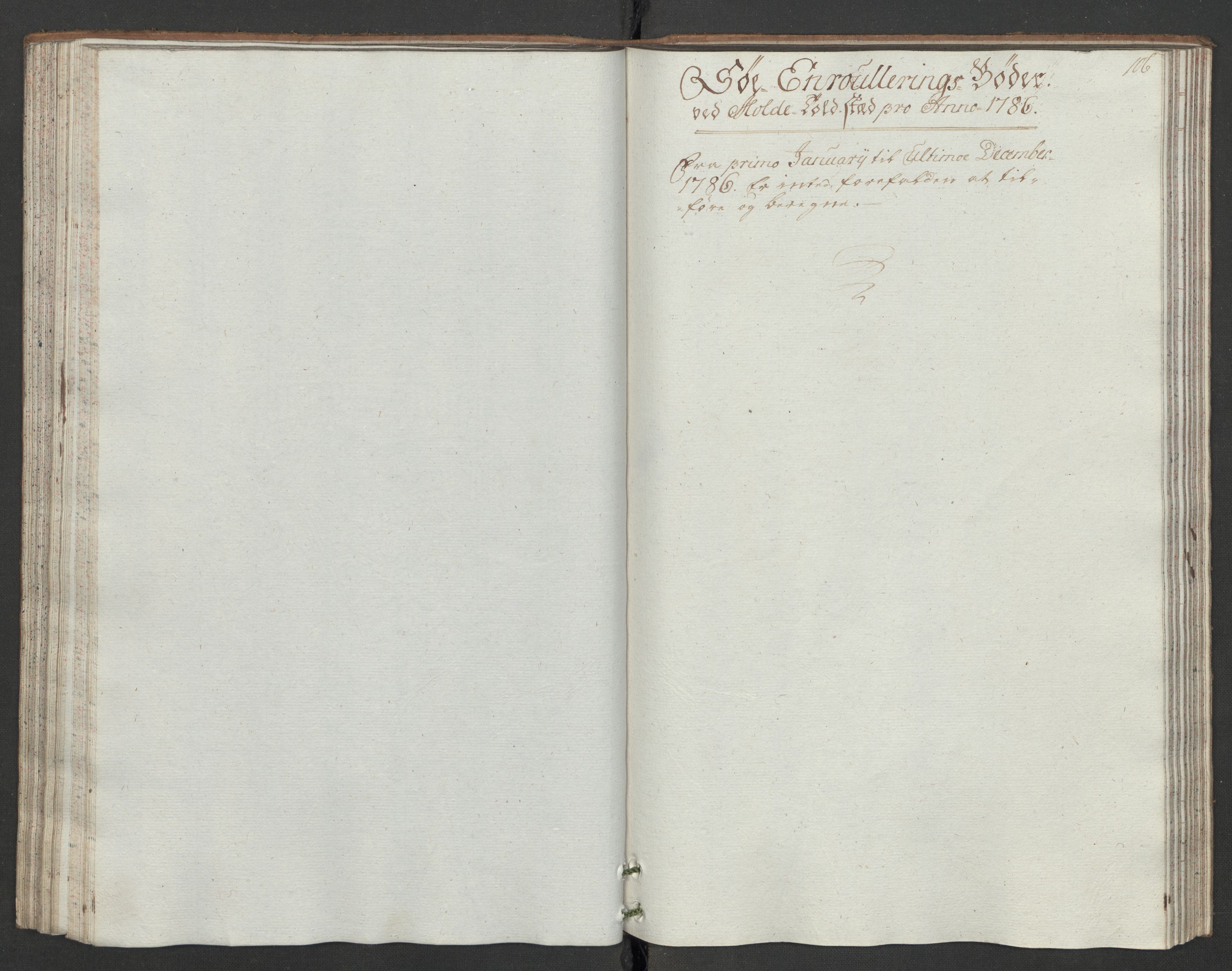 Generaltollkammeret, tollregnskaper, RA/EA-5490/R31/L0047/0001: Tollregnskaper Molde / Hovedtollbok, 1786, p. 105b-106a