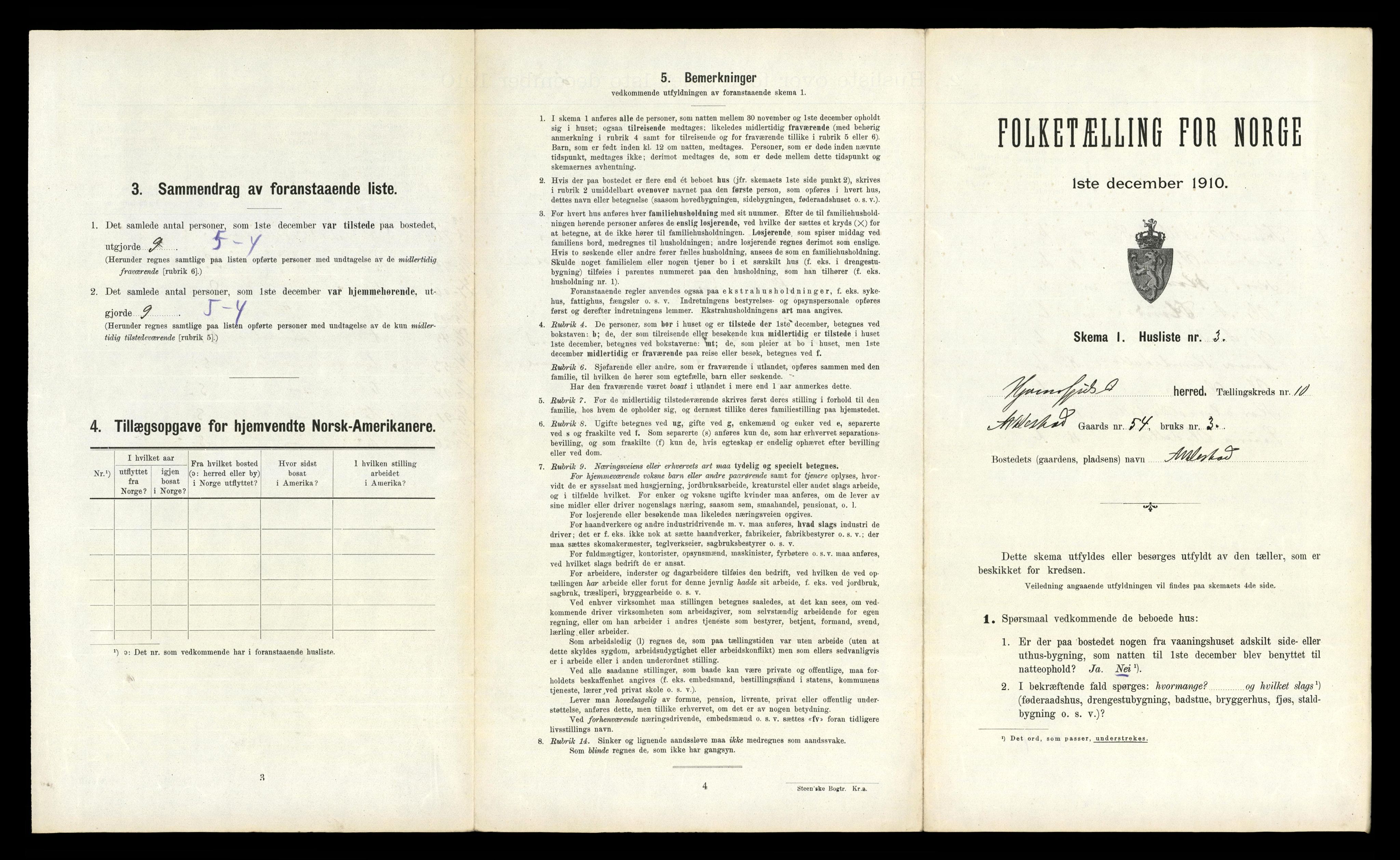 RA, 1910 census for Hjørundfjord, 1910, p. 488