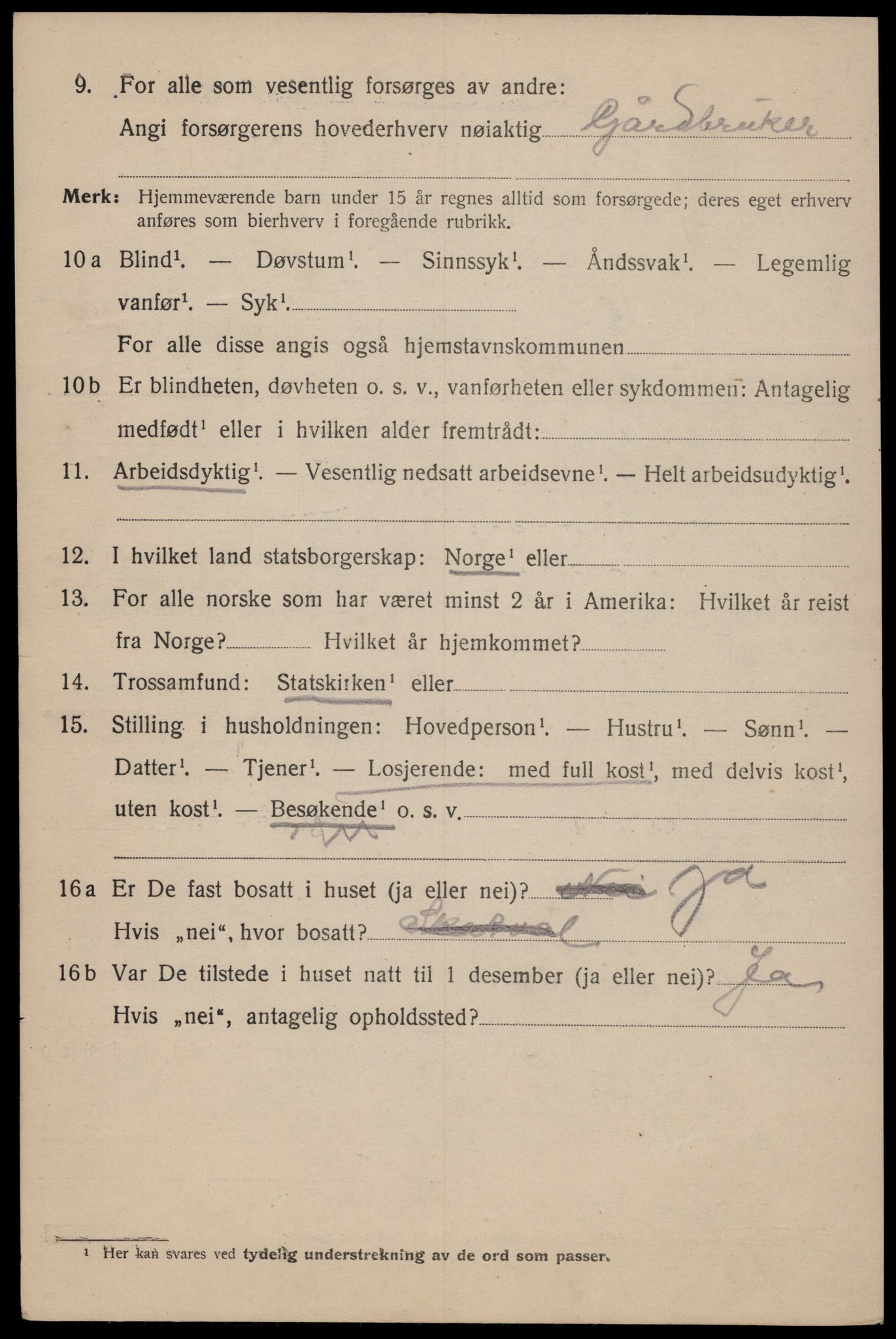 SAT, 1920 census for Trondheim, 1920, p. 72127