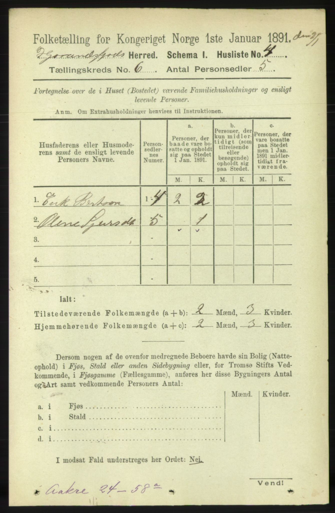 RA, 1891 census for 1522 Hjørundfjord, 1891, p. 1164