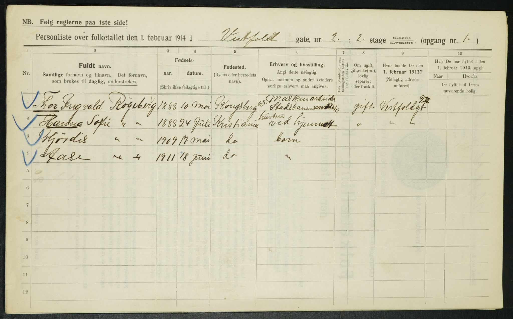 OBA, Municipal Census 1914 for Kristiania, 1914, p. 123471