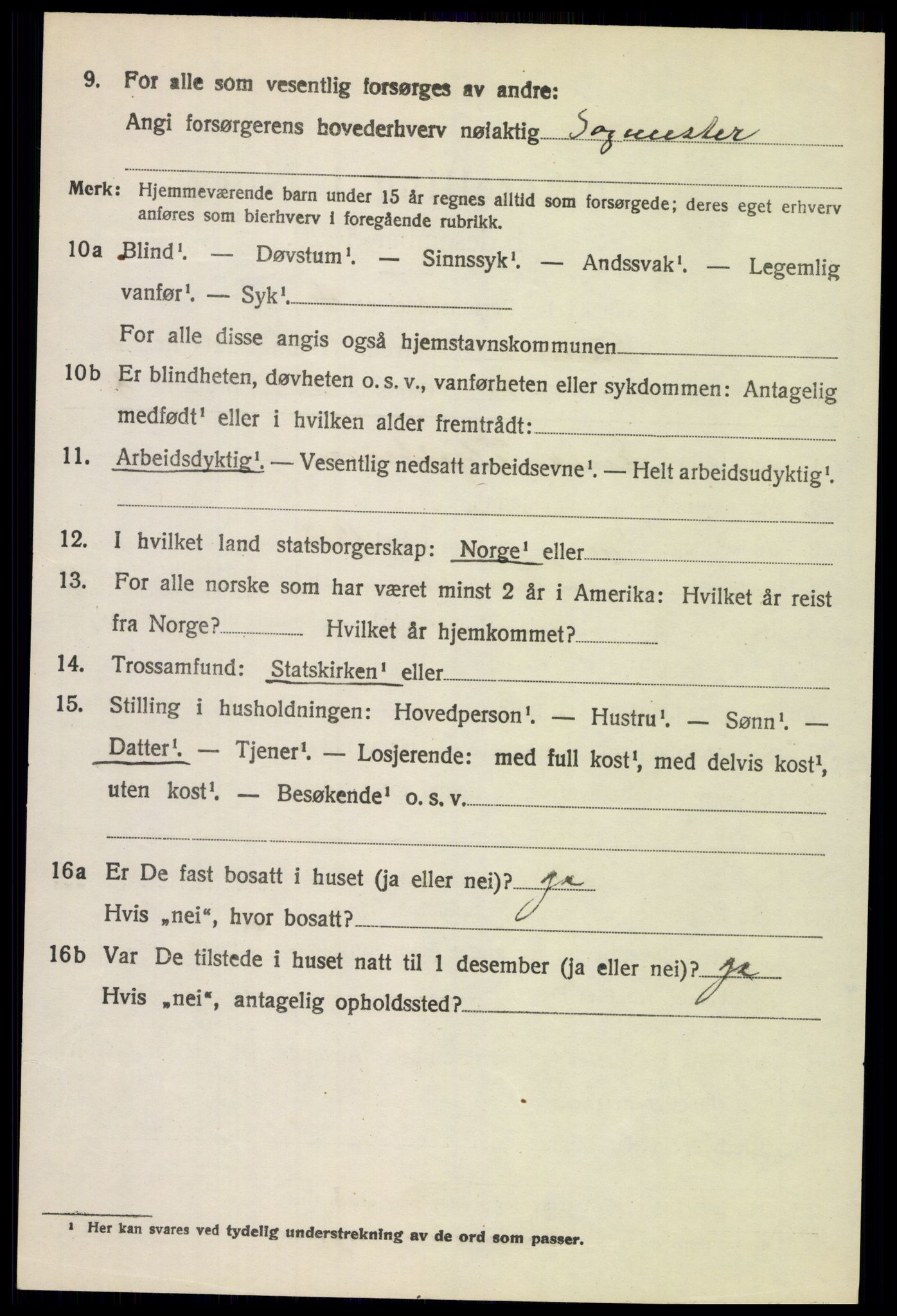 SAH, 1920 census for Lunner, 1920, p. 5360