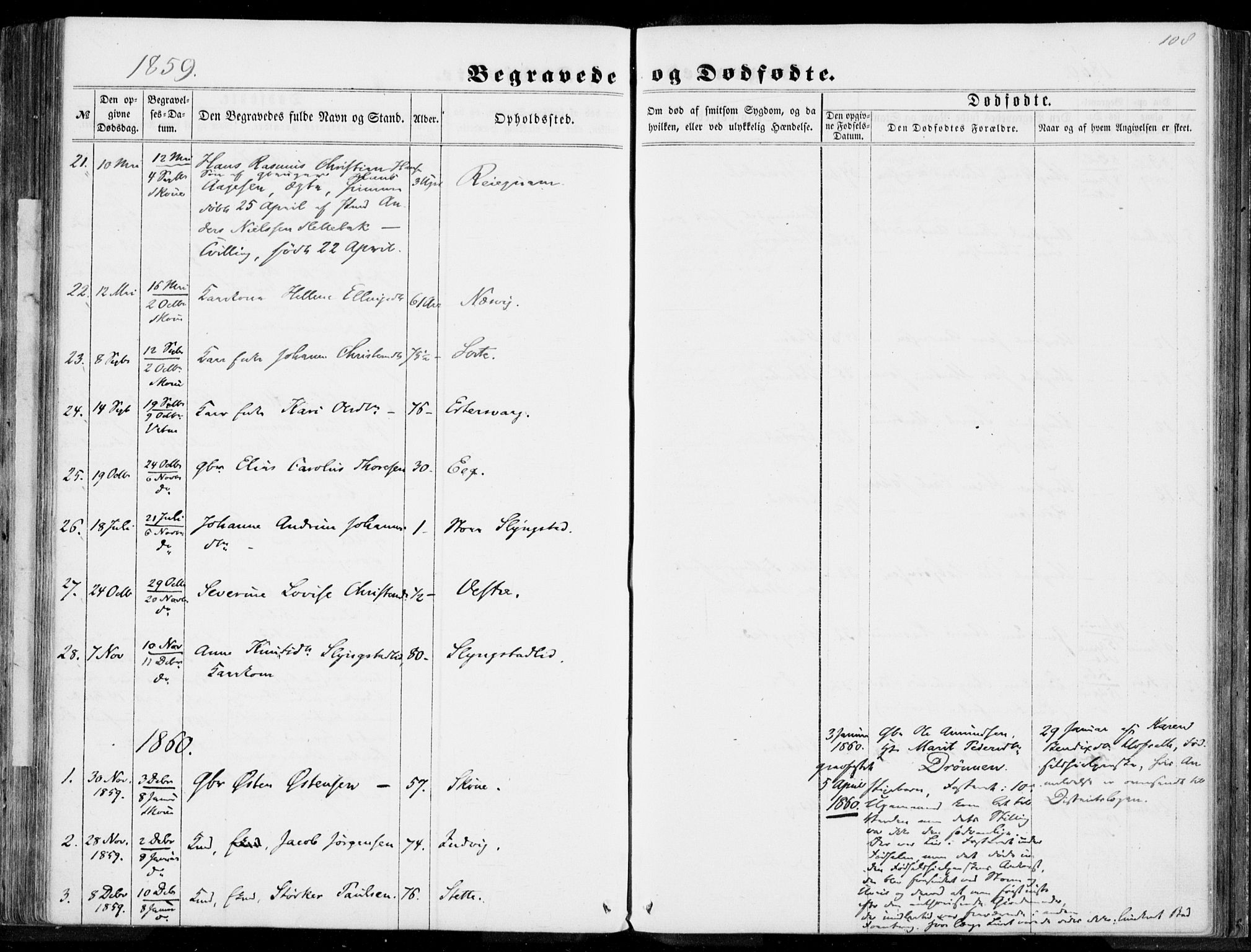 Ministerialprotokoller, klokkerbøker og fødselsregistre - Møre og Romsdal, AV/SAT-A-1454/524/L0354: Parish register (official) no. 524A06, 1857-1863, p. 108
