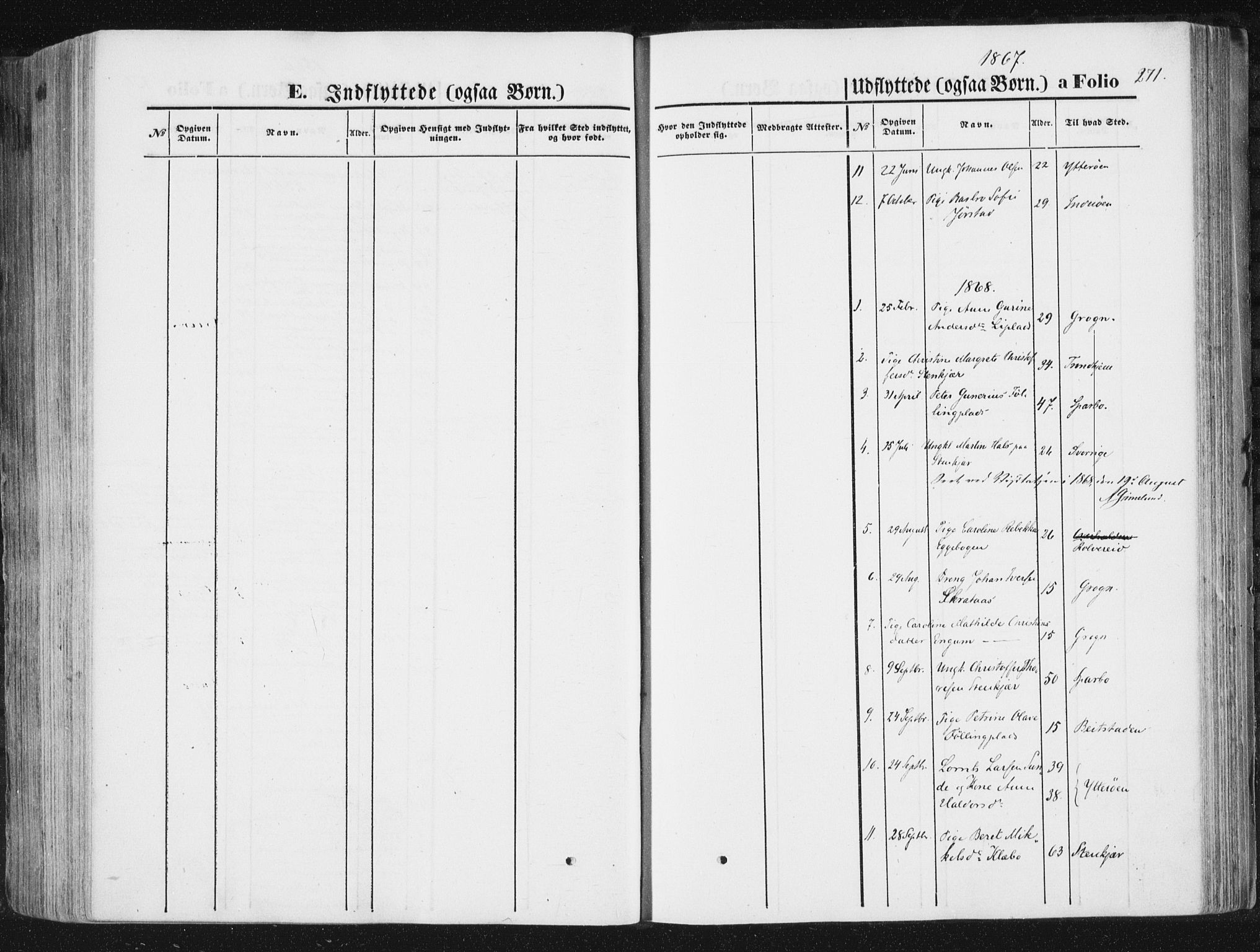 Ministerialprotokoller, klokkerbøker og fødselsregistre - Nord-Trøndelag, SAT/A-1458/746/L0447: Parish register (official) no. 746A06, 1860-1877, p. 271