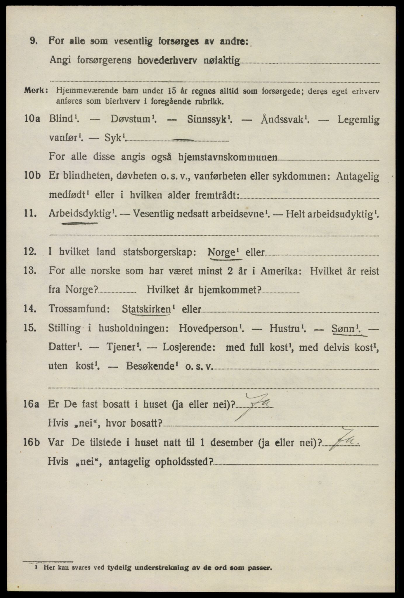 SAO, 1920 census for Vestby, 1920, p. 1640