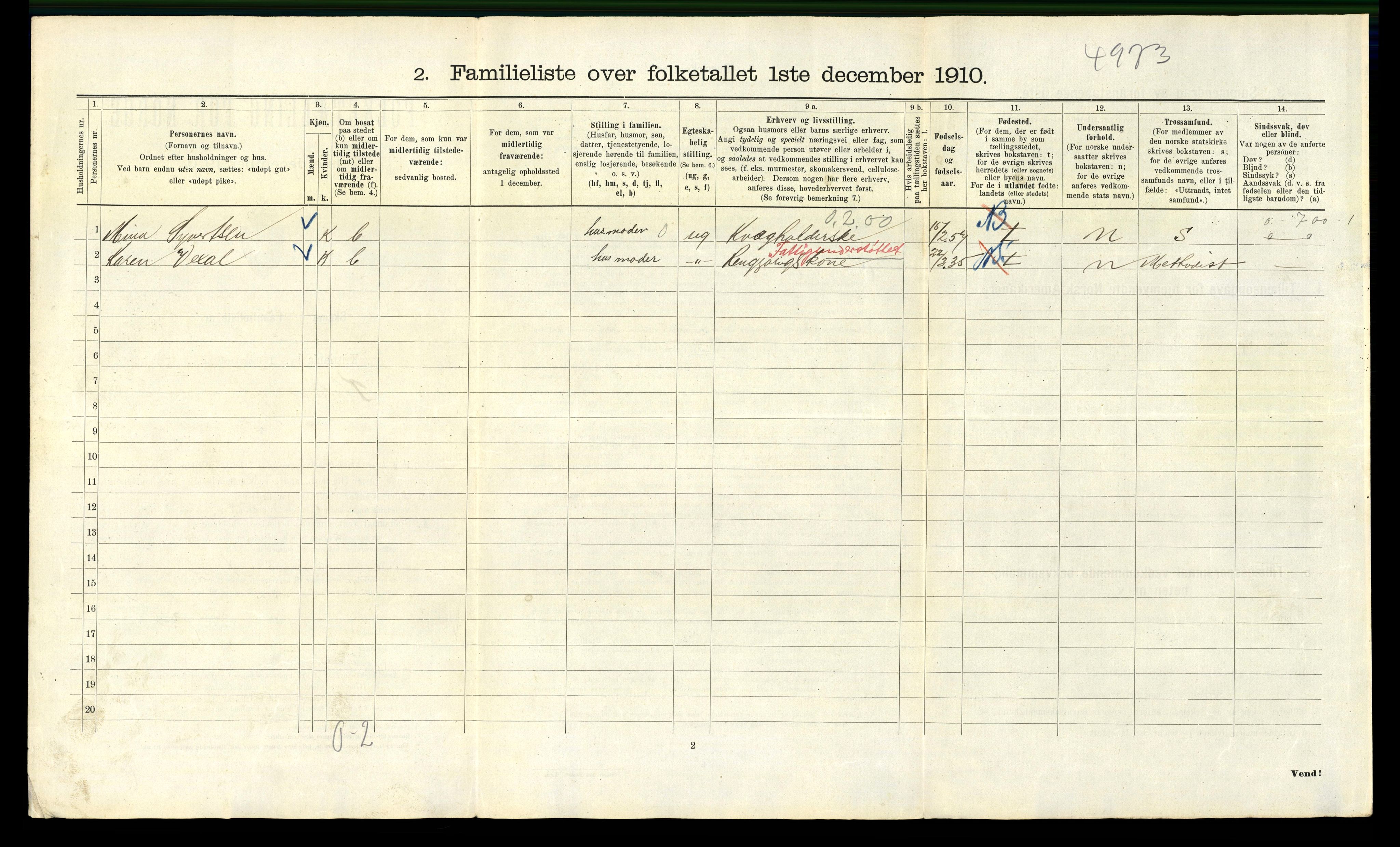 RA, 1910 census for Kristiania, 1910, p. 98396