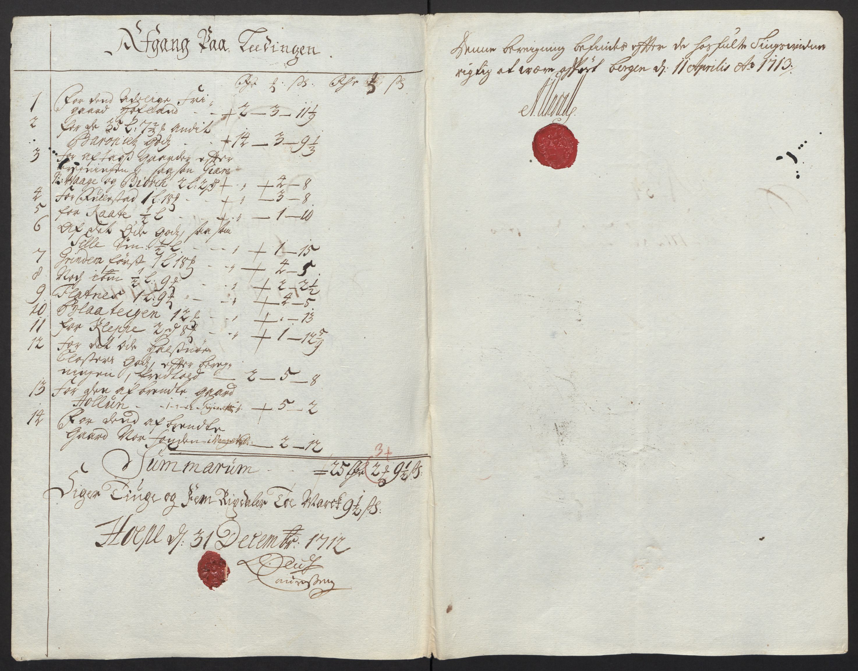 Rentekammeret inntil 1814, Reviderte regnskaper, Fogderegnskap, RA/EA-4092/R48/L2988: Fogderegnskap Sunnhordland og Hardanger, 1712, p. 342