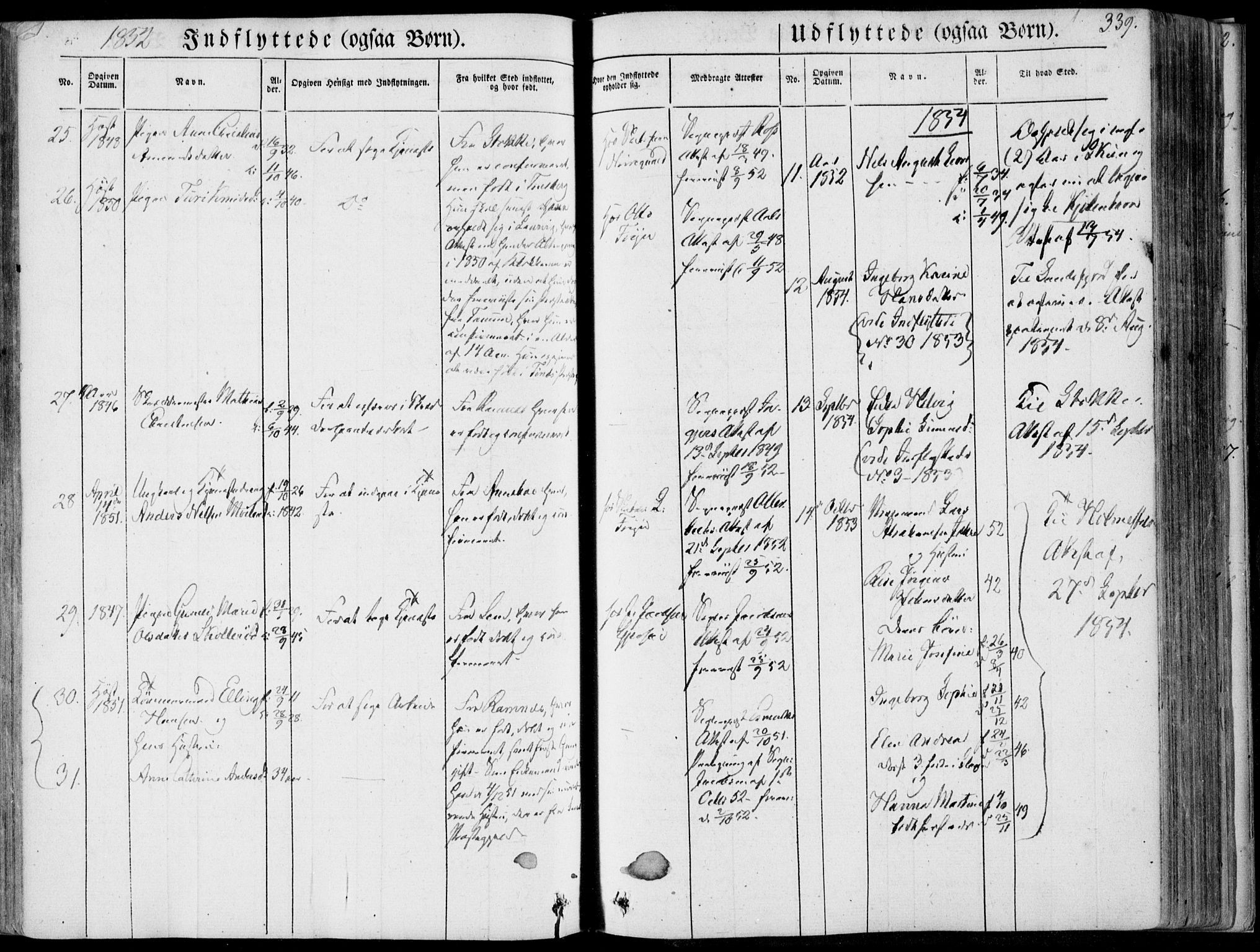 Tønsberg kirkebøker, AV/SAKO-A-330/F/Fa/L0007: Parish register (official) no. I 7, 1845-1854, p. 339