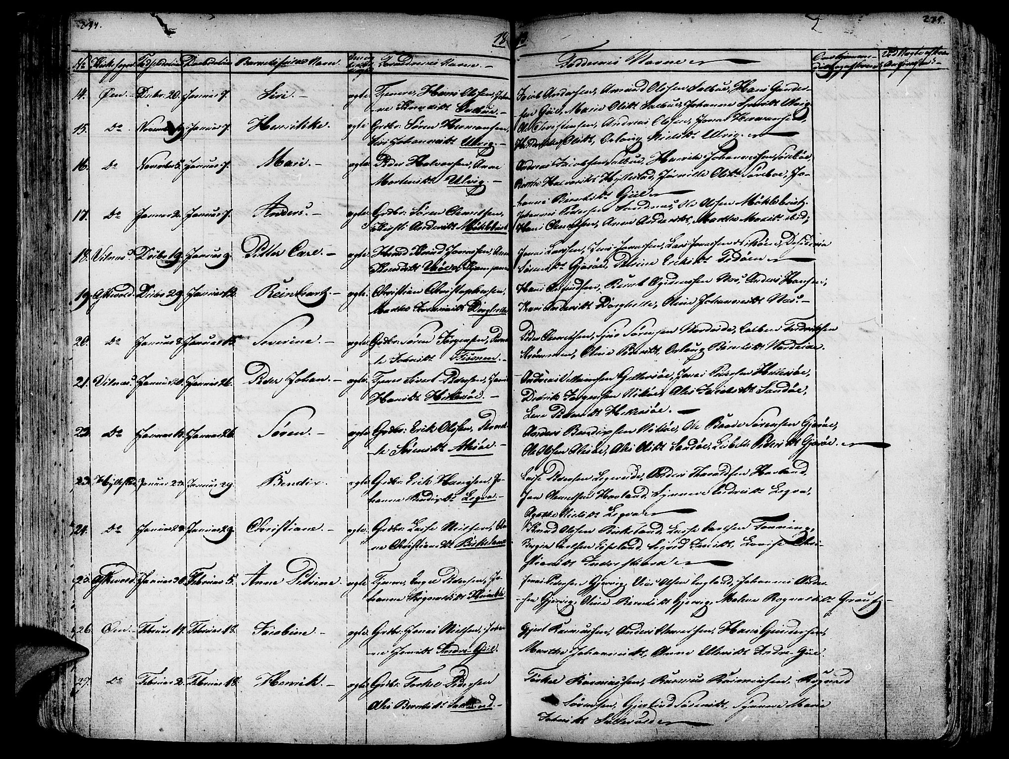 Askvoll sokneprestembete, AV/SAB-A-79501/H/Haa/Haaa/L0010: Parish register (official) no. A 10, 1821-1844, p. 234-235