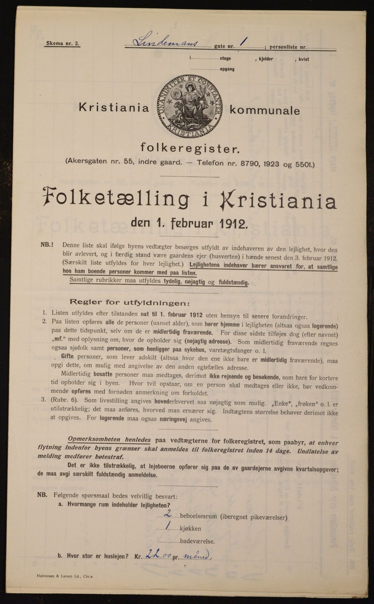 OBA, Municipal Census 1912 for Kristiania, 1912, p. 57969