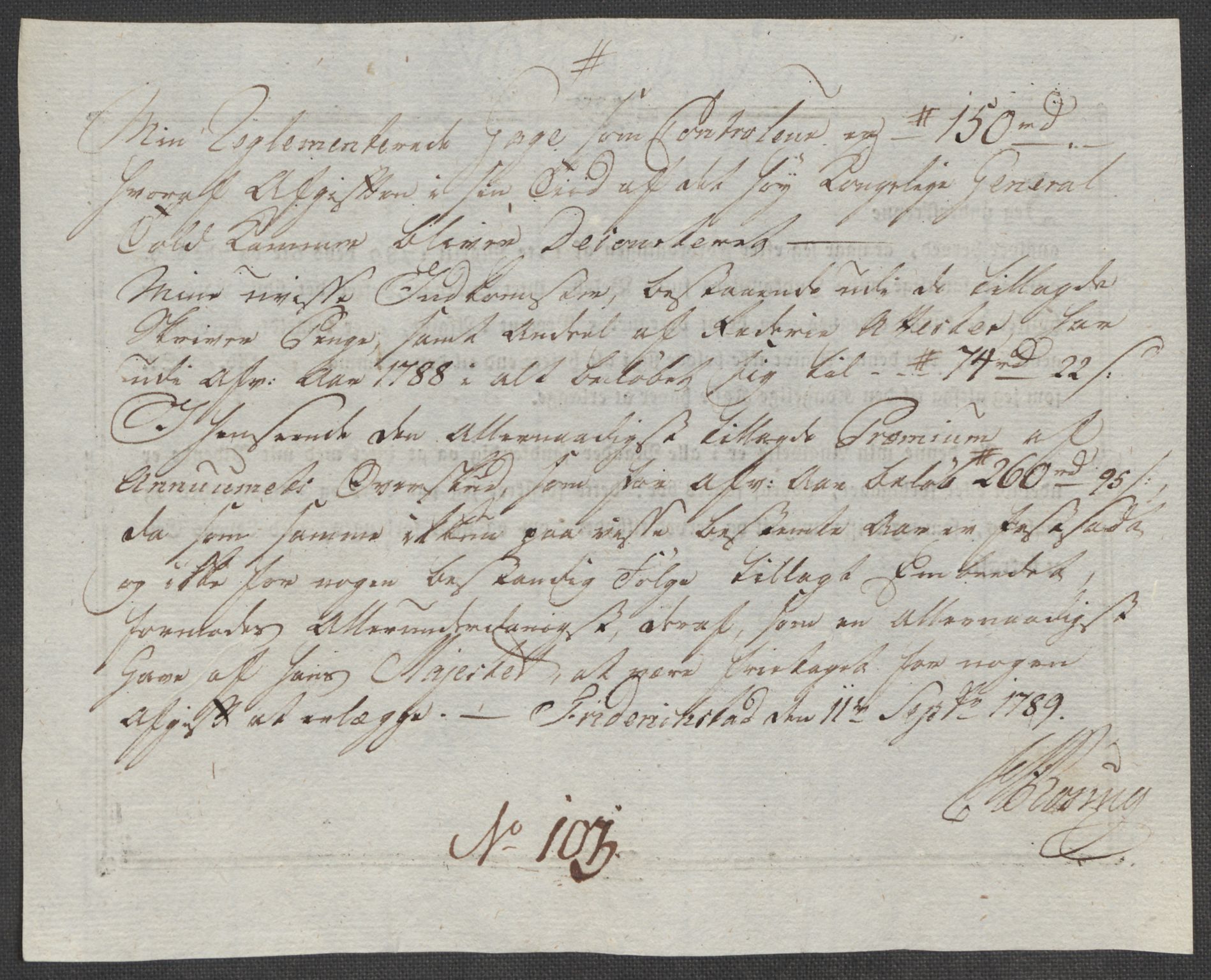 Rentekammeret inntil 1814, Reviderte regnskaper, Mindre regnskaper, AV/RA-EA-4068/Rf/Rfe/L0009: Fredrikstad. Fosen fogderi, 1789, p. 303