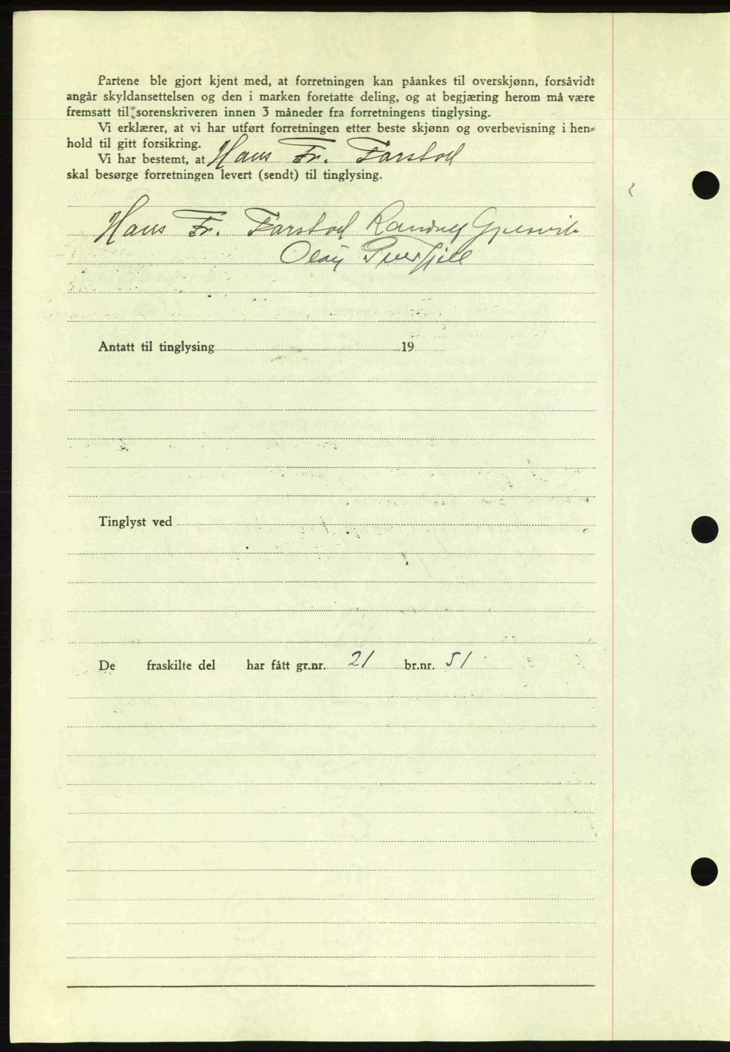 Romsdal sorenskriveri, AV/SAT-A-4149/1/2/2C: Mortgage book no. A14, 1943-1943, Diary no: : 782/1943