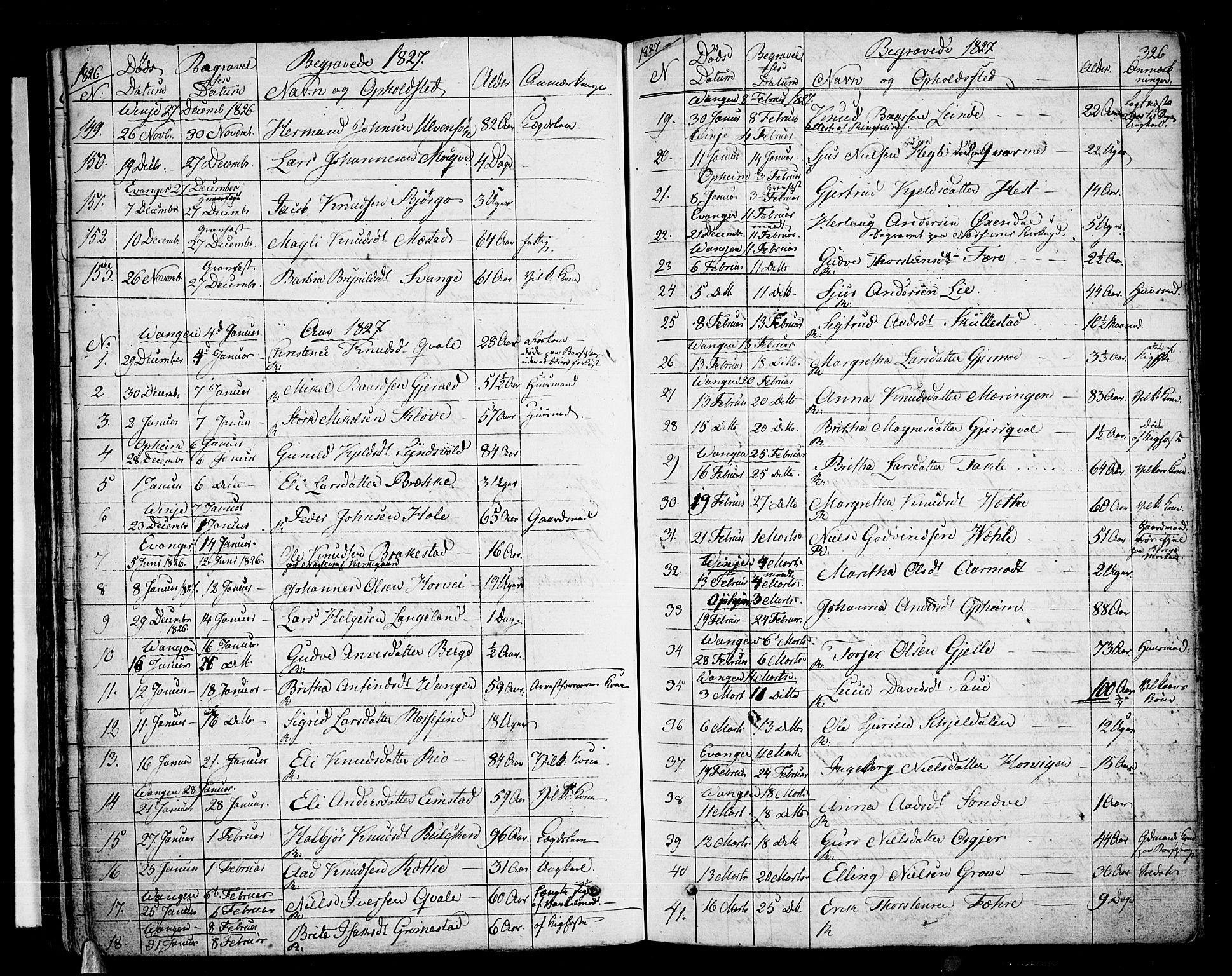 Voss sokneprestembete, AV/SAB-A-79001/H/Haa: Parish register (official) no. A 12, 1823-1837, p. 326