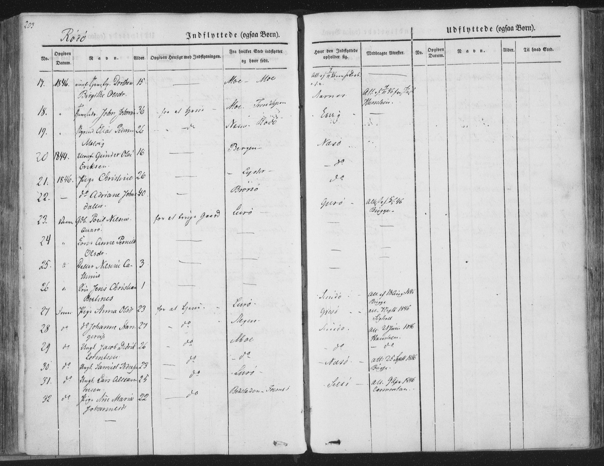 Ministerialprotokoller, klokkerbøker og fødselsregistre - Nordland, AV/SAT-A-1459/841/L0604: Parish register (official) no. 841A09 /1, 1845-1862, p. 203