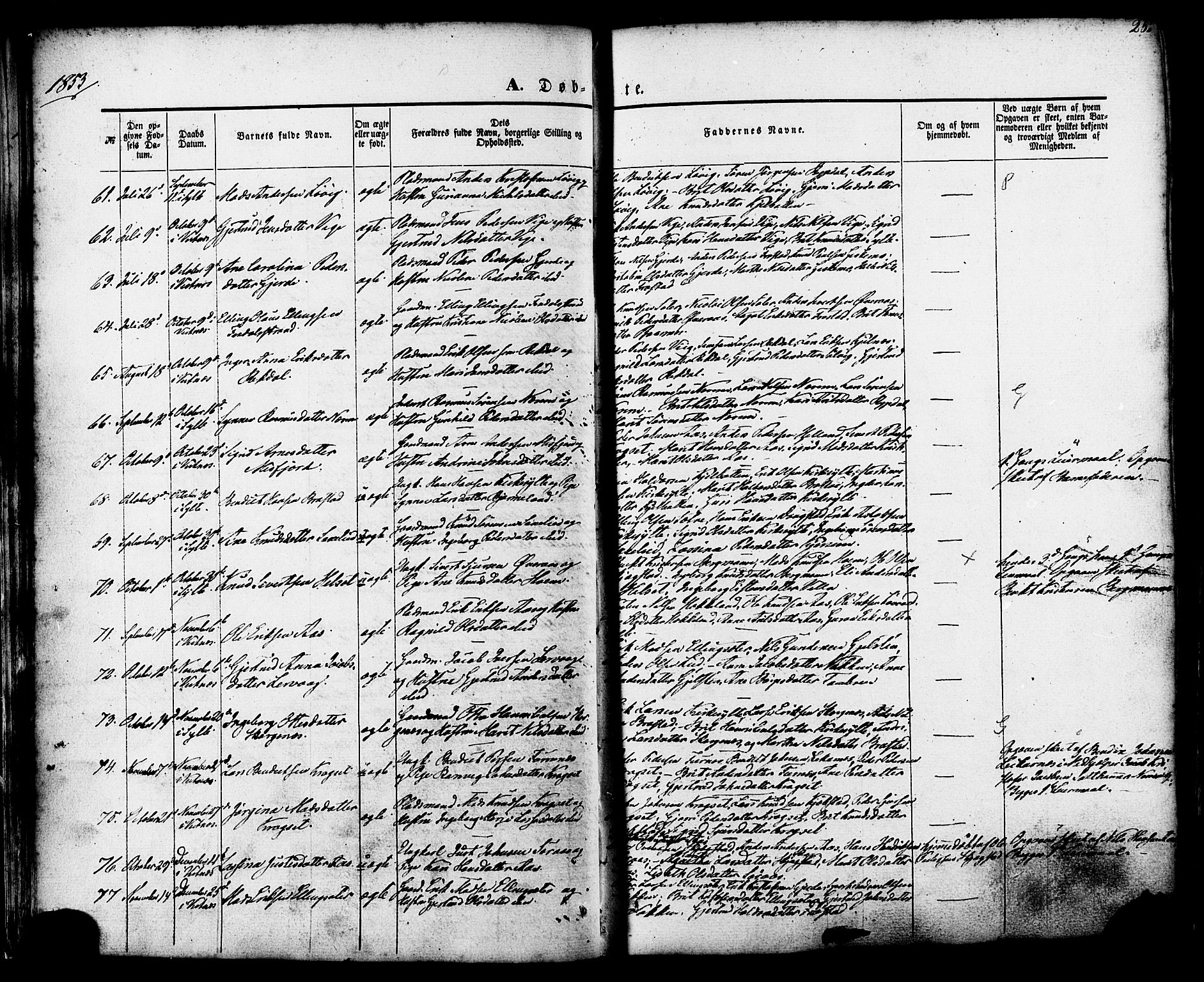 Ministerialprotokoller, klokkerbøker og fødselsregistre - Møre og Romsdal, SAT/A-1454/539/L0529: Parish register (official) no. 539A02, 1848-1872, p. 25