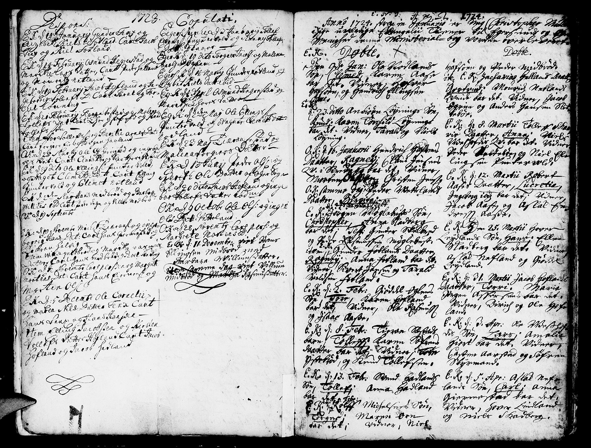 Eigersund sokneprestkontor, AV/SAST-A-101807/001/30/30BA/L0002: Parish register (official) no. A 2, 1720-1757