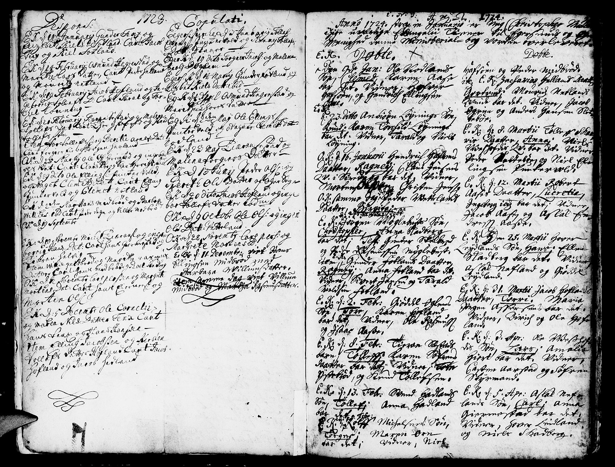 Eigersund sokneprestkontor, AV/SAST-A-101807/S08/L0002: Parish register (official) no. A 2, 1720-1757