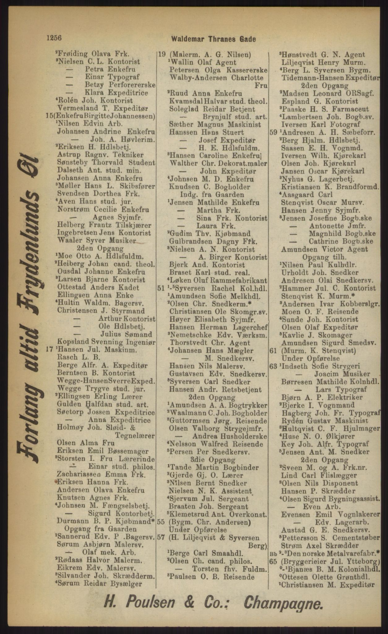 Kristiania/Oslo adressebok, PUBL/-, 1903, p. 1256