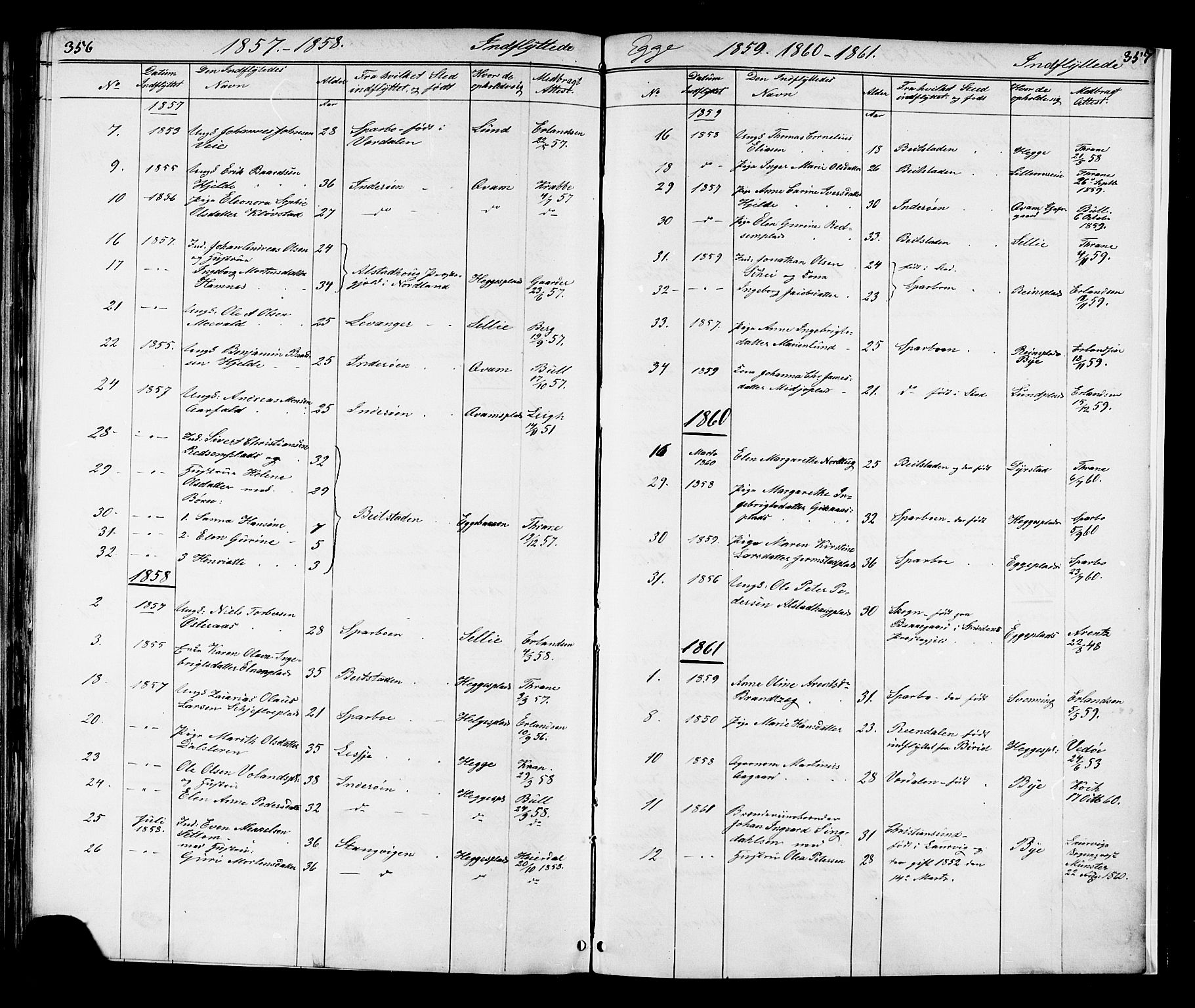 Ministerialprotokoller, klokkerbøker og fødselsregistre - Nord-Trøndelag, AV/SAT-A-1458/739/L0367: Parish register (official) no. 739A01 /3, 1838-1868, p. 356-357