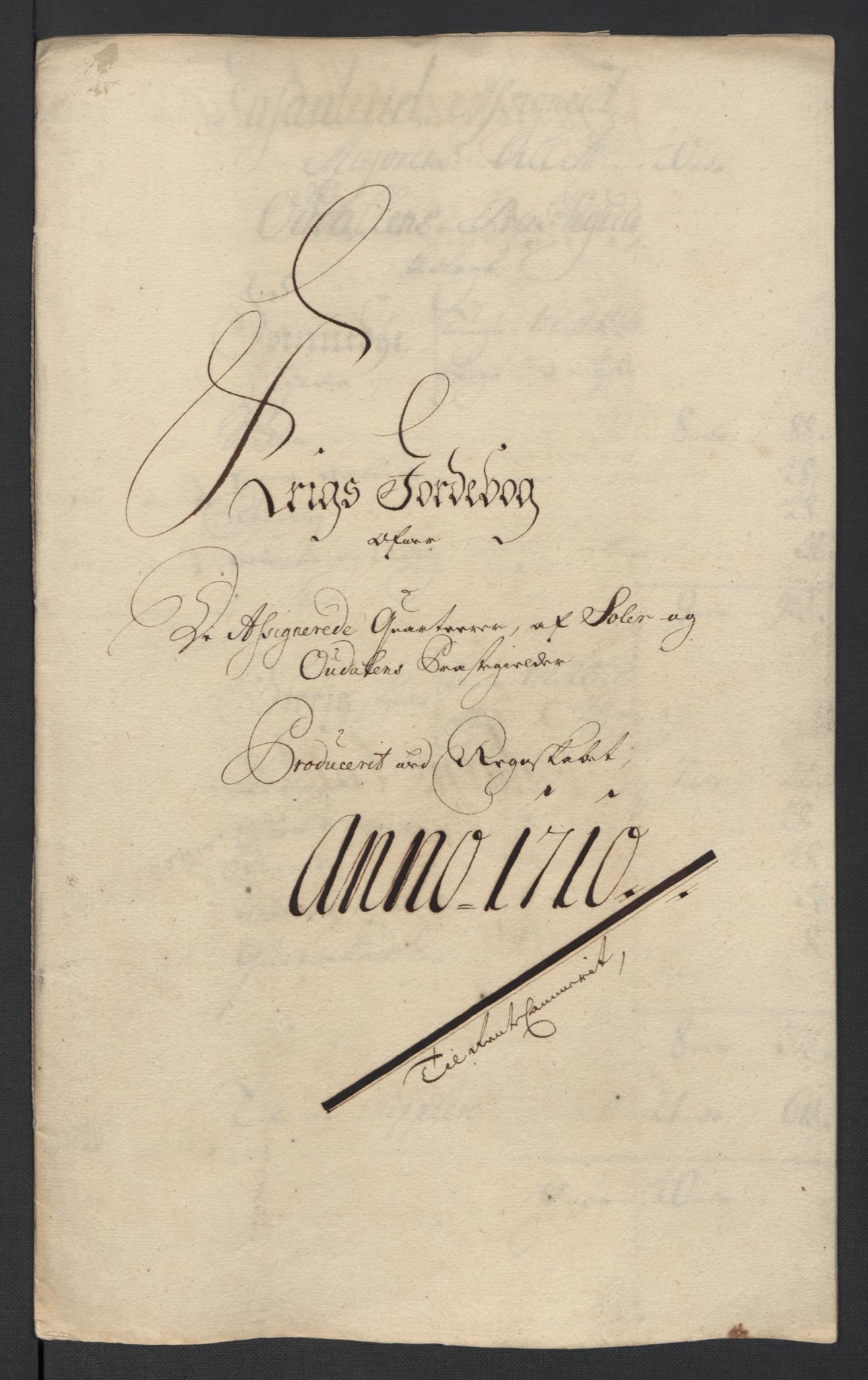 Rentekammeret inntil 1814, Reviderte regnskaper, Fogderegnskap, RA/EA-4092/R13/L0847: Fogderegnskap Solør, Odal og Østerdal, 1710, p. 159