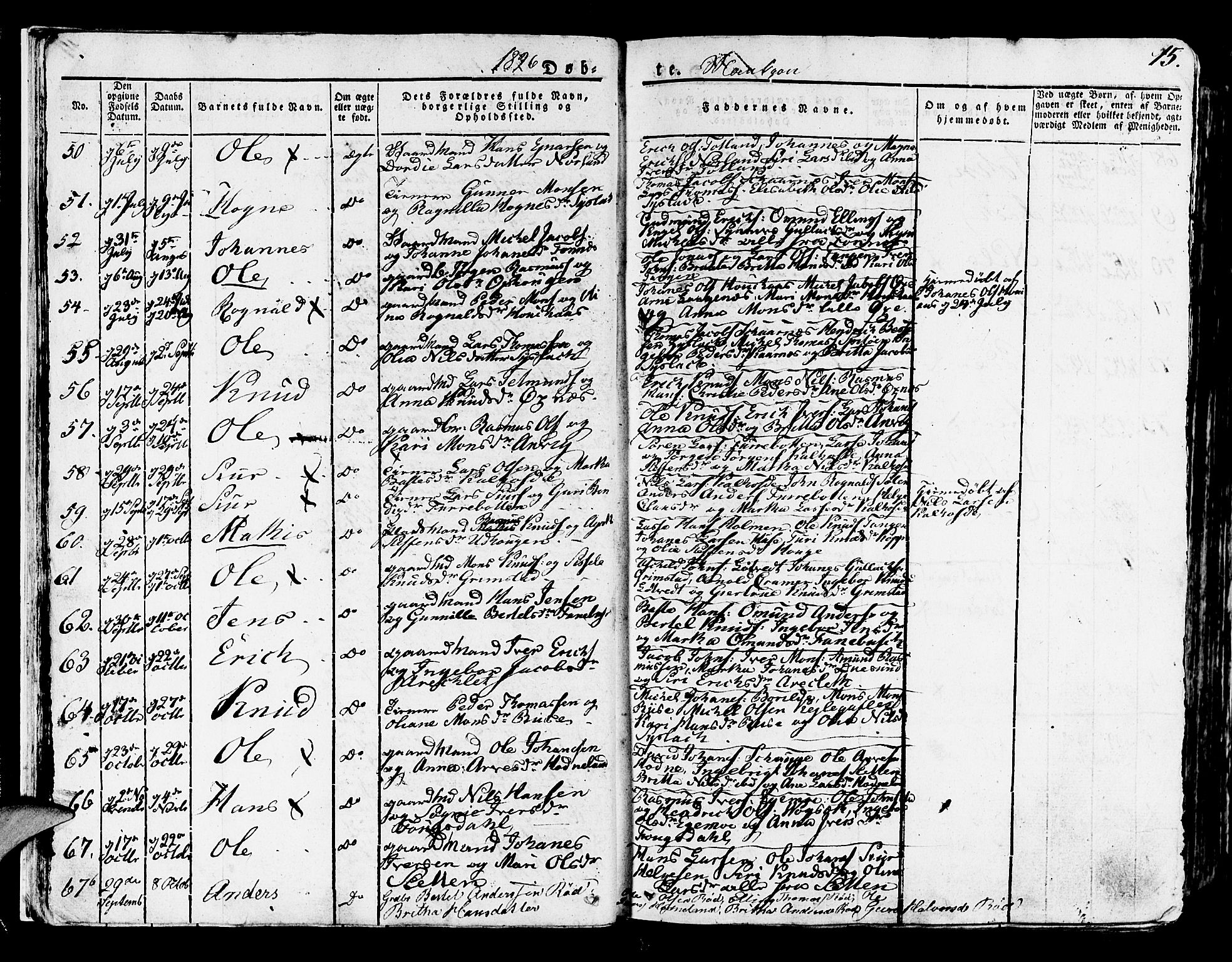 Lindås Sokneprestembete, SAB/A-76701/H/Haa: Parish register (official) no. A 8, 1823-1836, p. 15