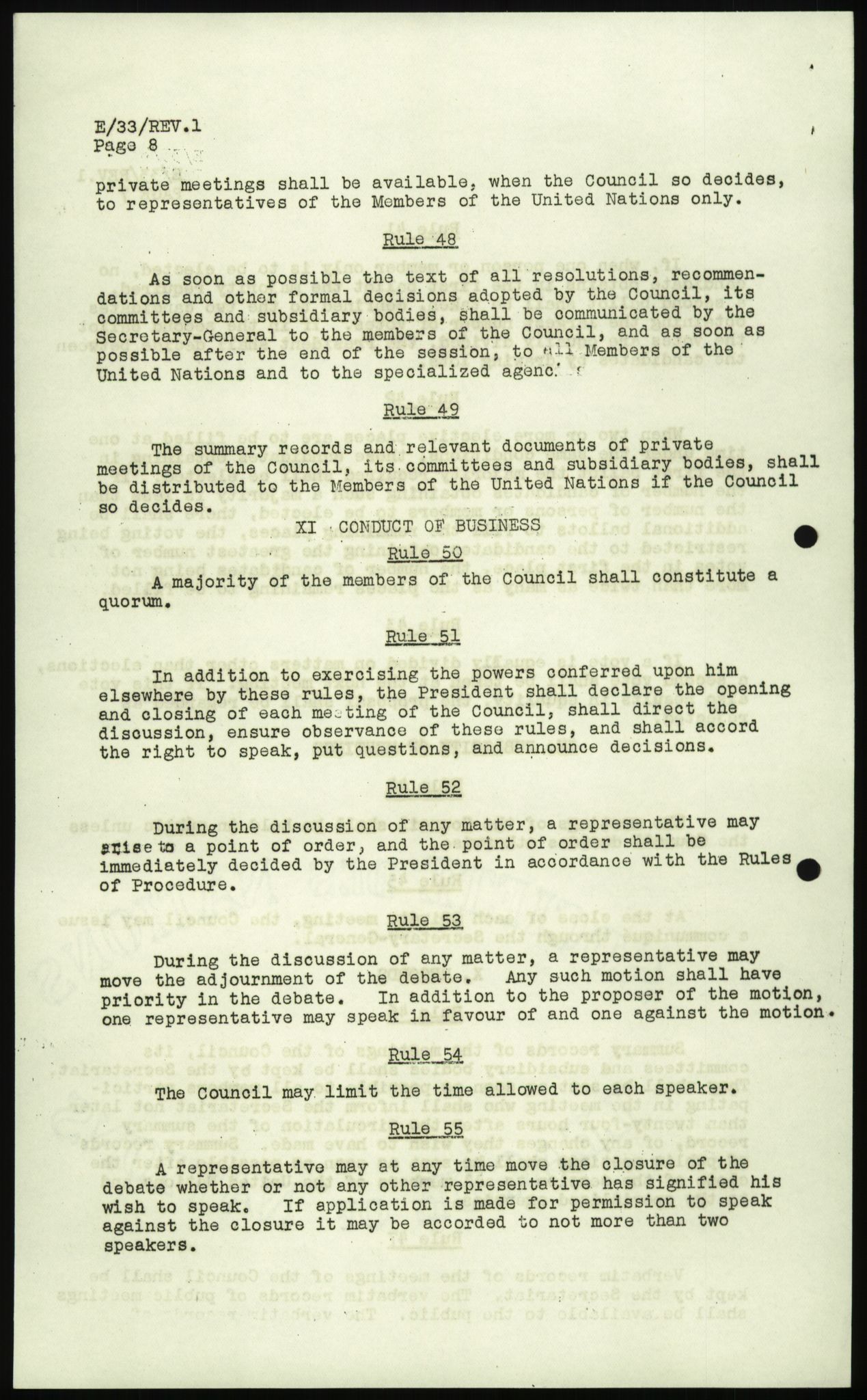 Justisdepartementet, 3. politikontor P3, RA/S-1051/D/L0039: Passforskrifter - Passinstruksen, 1947-1952, p. 765