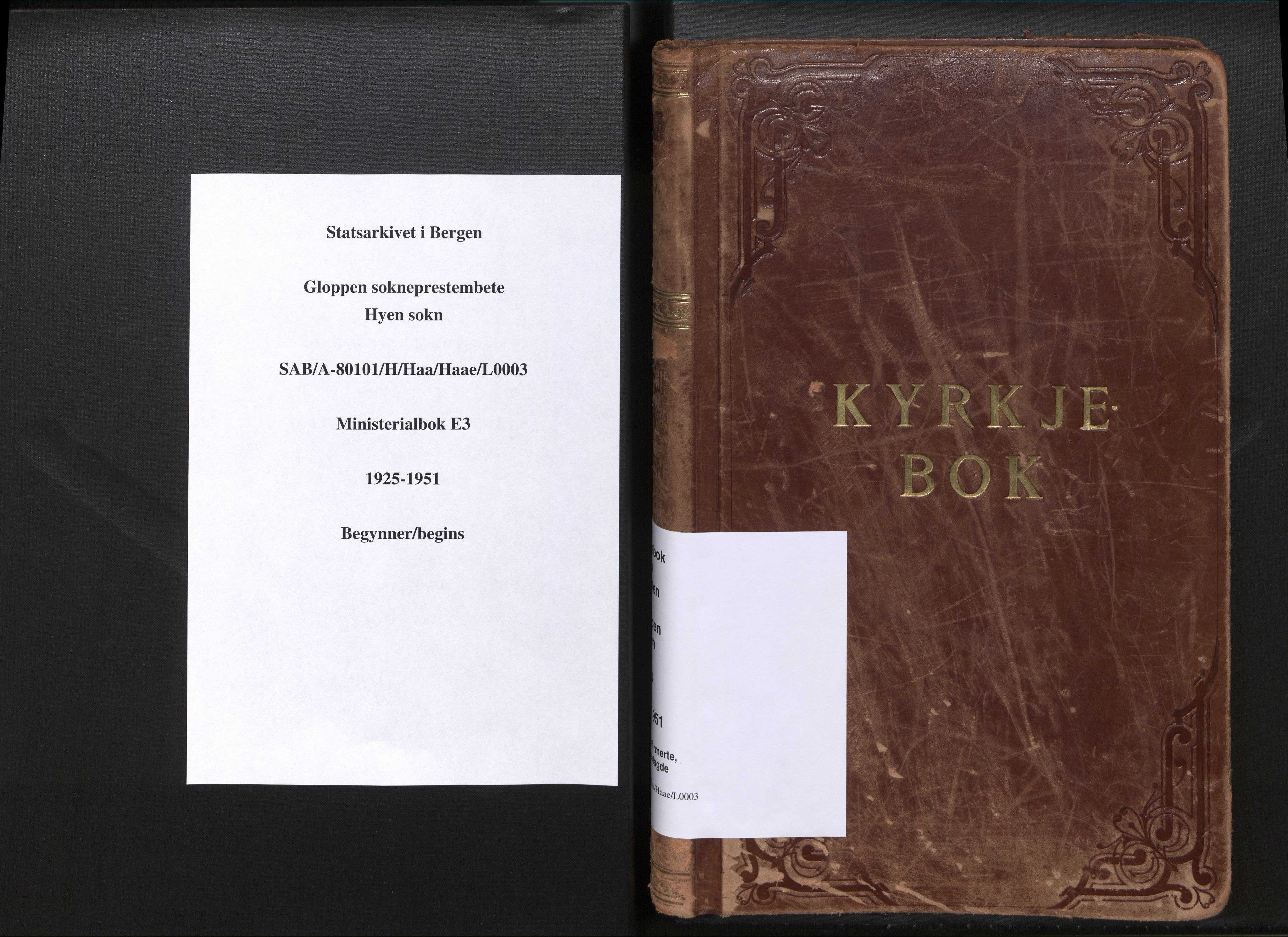 Gloppen sokneprestembete, SAB/A-80101/H/Haa/Haae/L0003: Parish register (official) no. E 3, 1925-1951