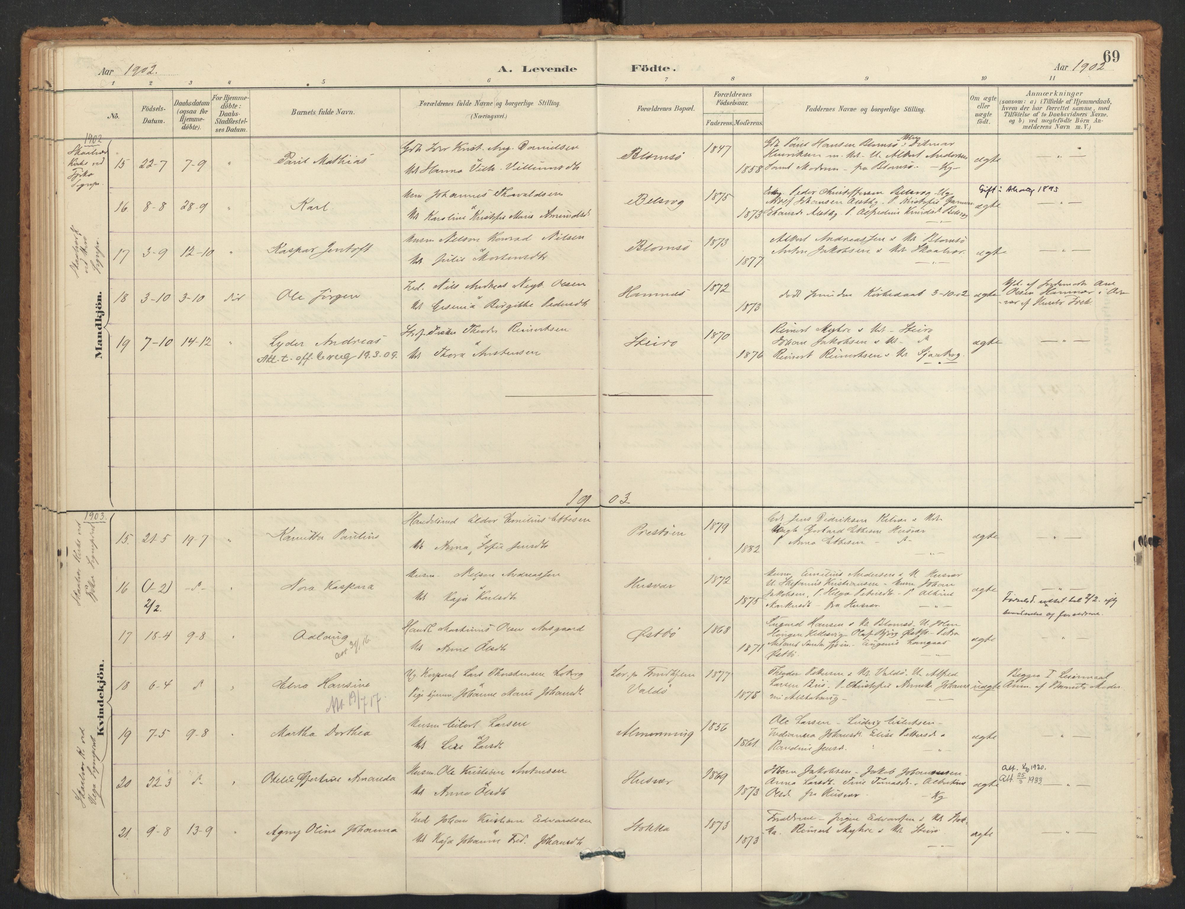 Ministerialprotokoller, klokkerbøker og fødselsregistre - Nordland, AV/SAT-A-1459/830/L0453: Parish register (official) no. 830A17, 1886-1911, p. 69