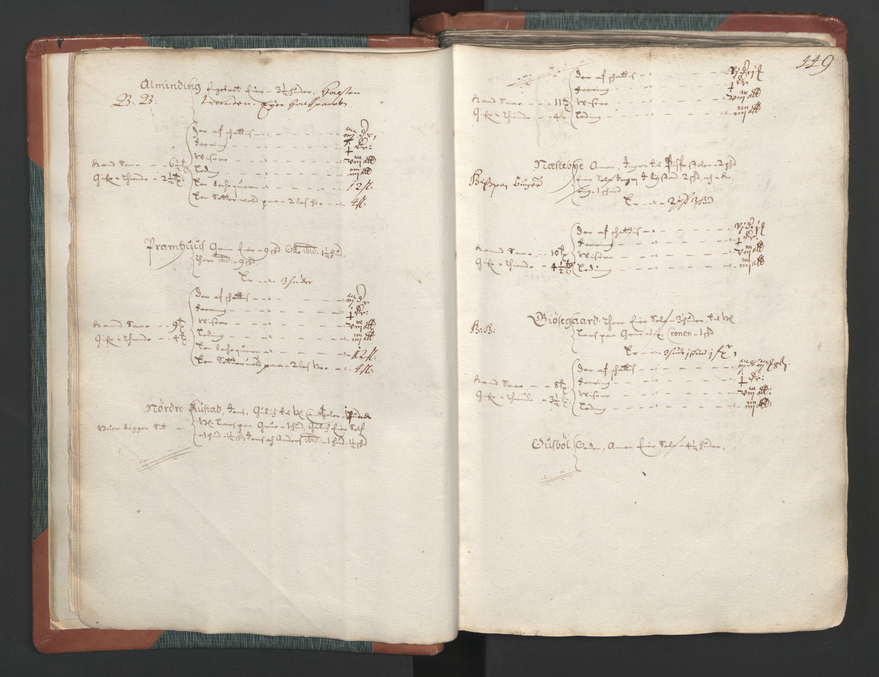Rentekammeret inntil 1814, Realistisk ordnet avdeling, AV/RA-EA-4070/L/L0009: Oppland lagdømme. Alminnelig jordebok med skatteligning for Solør, Østerdal, Hadeland og Valdres., 1661, p. 448b-449a