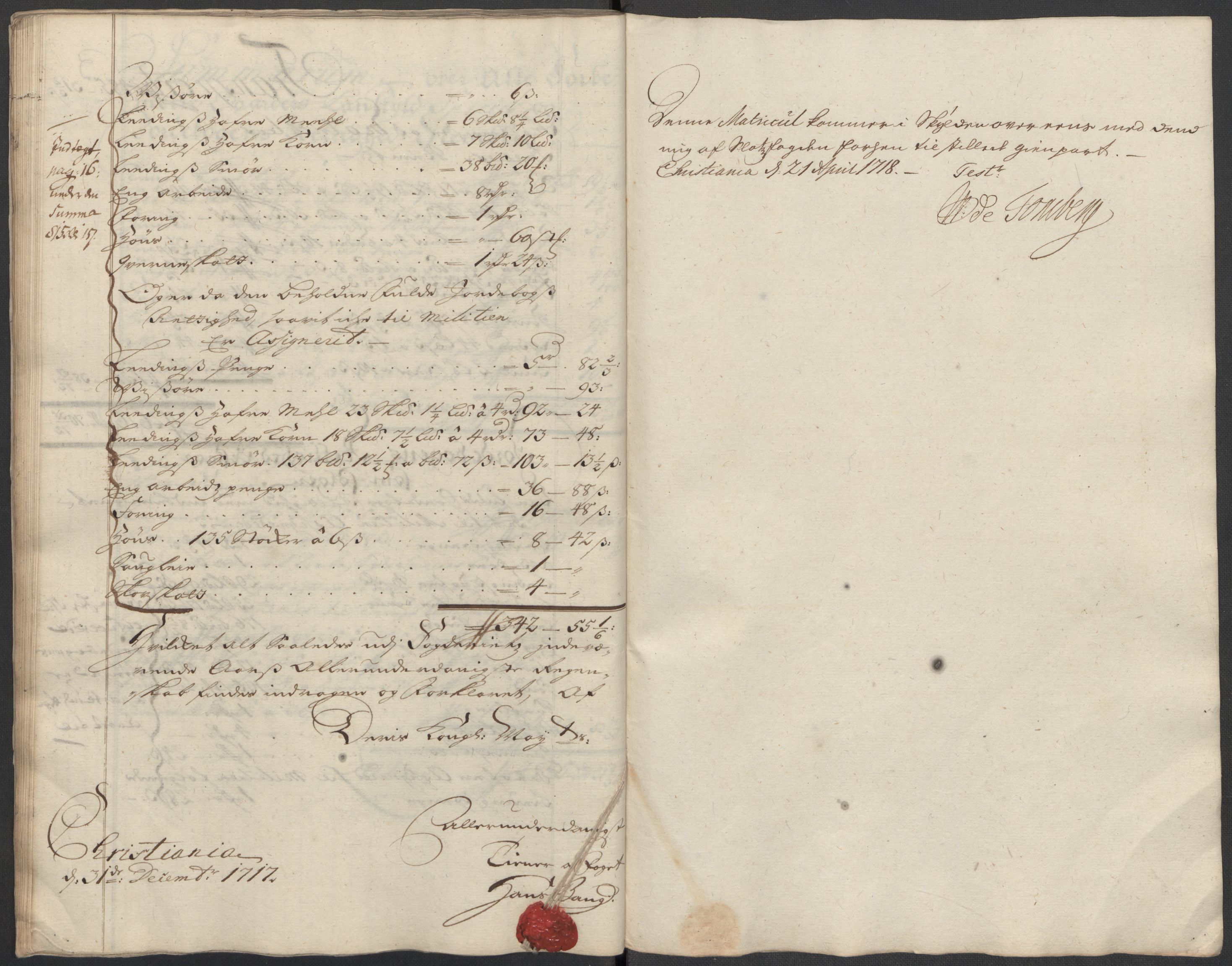 Rentekammeret inntil 1814, Reviderte regnskaper, Fogderegnskap, RA/EA-4092/R10/L0455: Fogderegnskap Aker og Follo, 1717, p. 78