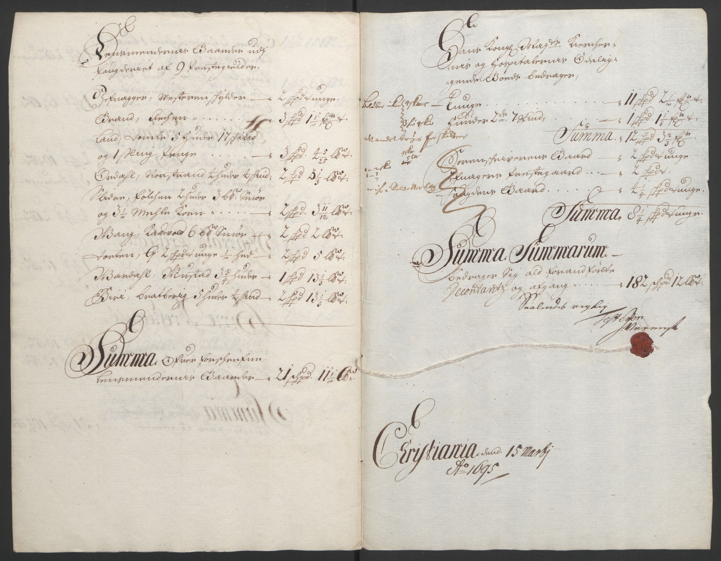 Rentekammeret inntil 1814, Reviderte regnskaper, Fogderegnskap, RA/EA-4092/R18/L1292: Fogderegnskap Hadeland, Toten og Valdres, 1693-1694, p. 439