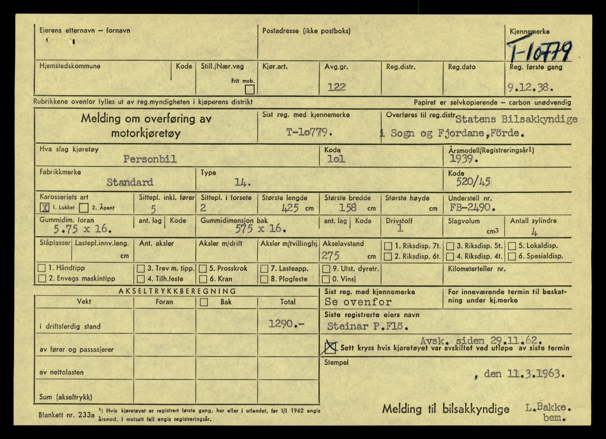 Møre og Romsdal vegkontor - Ålesund trafikkstasjon, AV/SAT-A-4099/F/Fe/L0023: Registreringskort for kjøretøy T 10695 - T 10809, 1927-1998, p. 2371