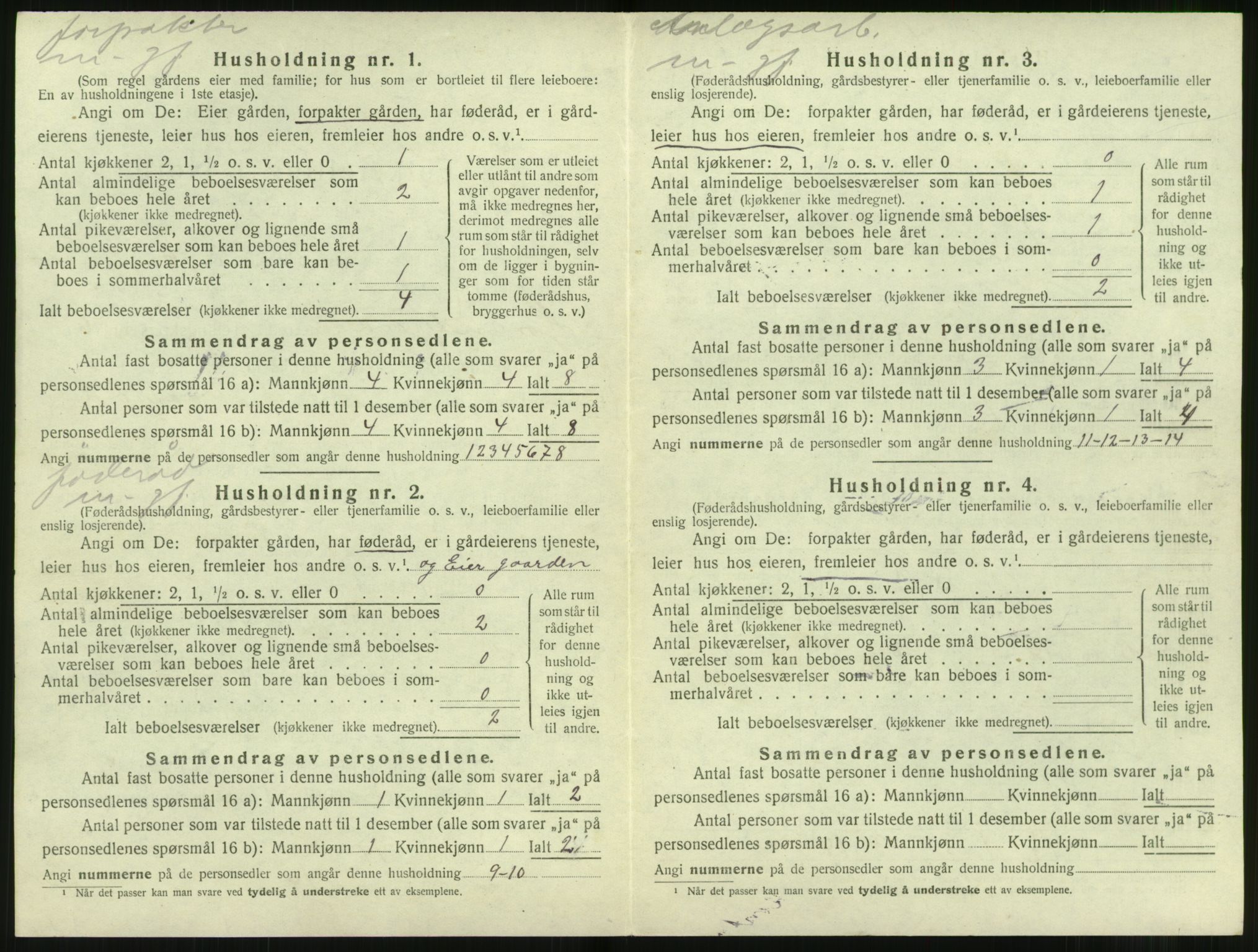 SAT, 1920 census for Hjørundfjord, 1920, p. 304