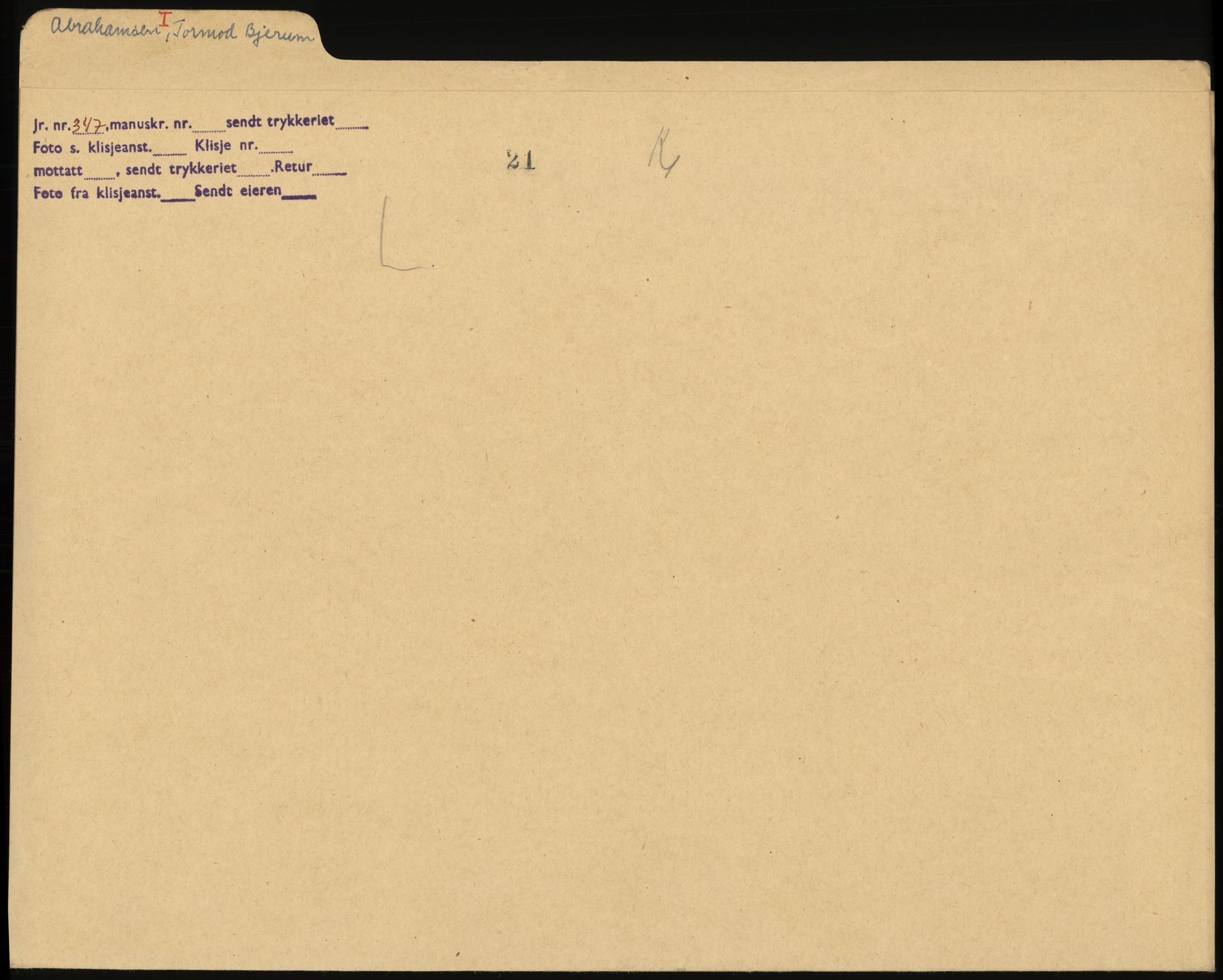 Sosialdepartementet, Våre Falne, RA/S-1708/E/Ee/L0025: Personmapper: Abelsen 01 - Amundsen, H. 65, 1945-1951, p. 363