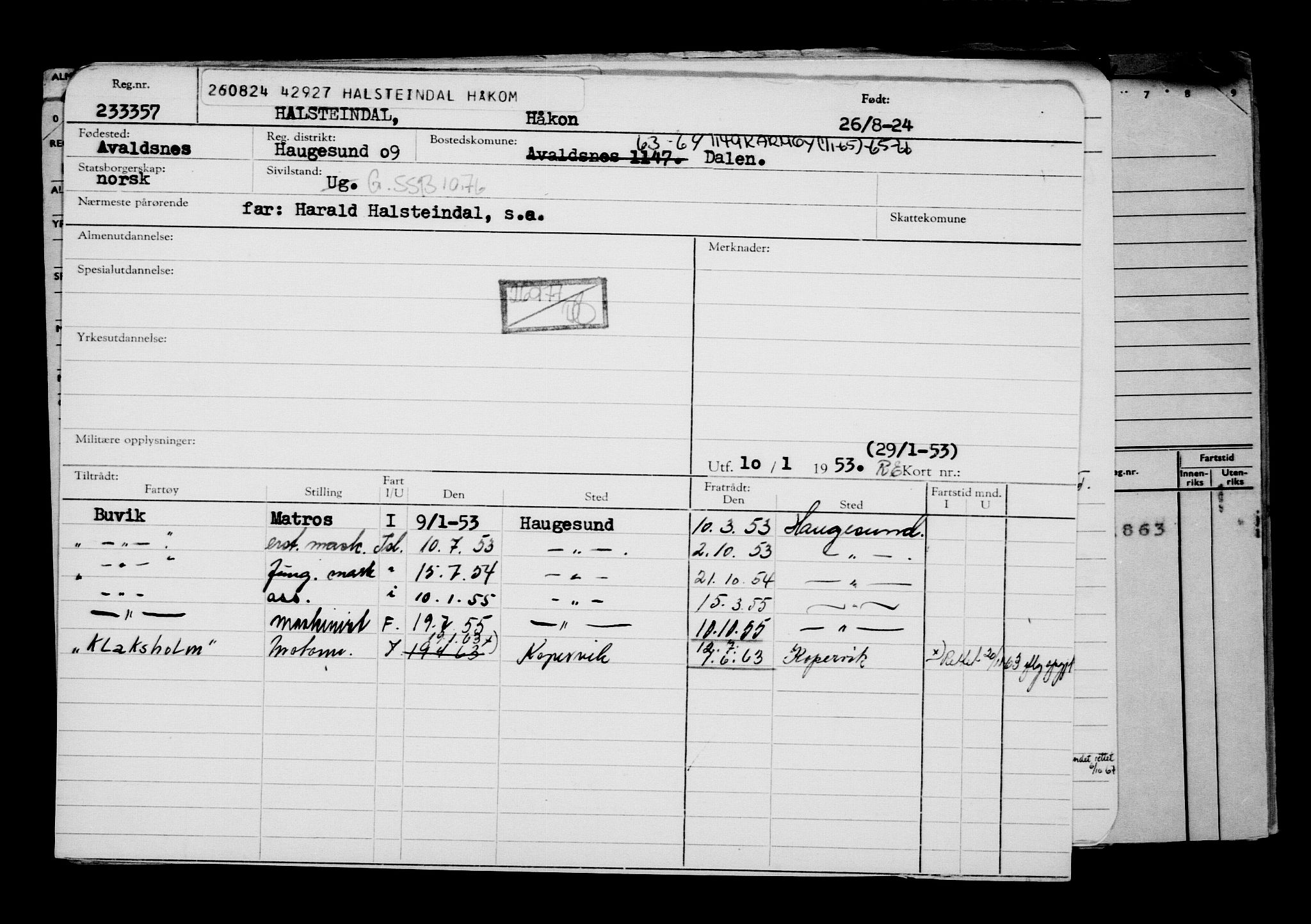 Direktoratet for sjømenn, AV/RA-S-3545/G/Gb/L0235: Hovedkort, 1924, p. 296