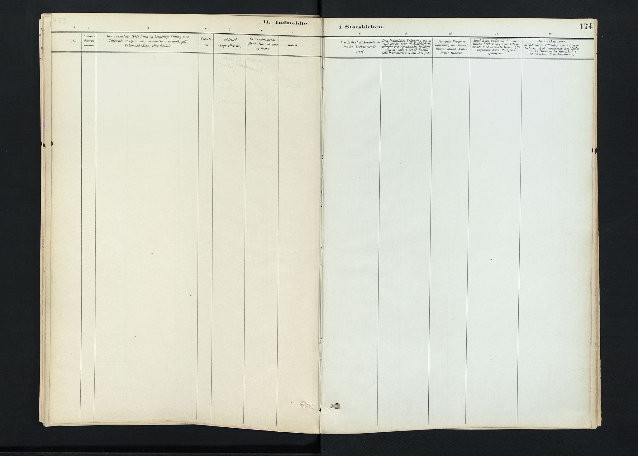 Stokke kirkebøker, SAKO/A-320/F/Fc/L0001: Parish register (official) no. III 1, 1884-1910, p. 174