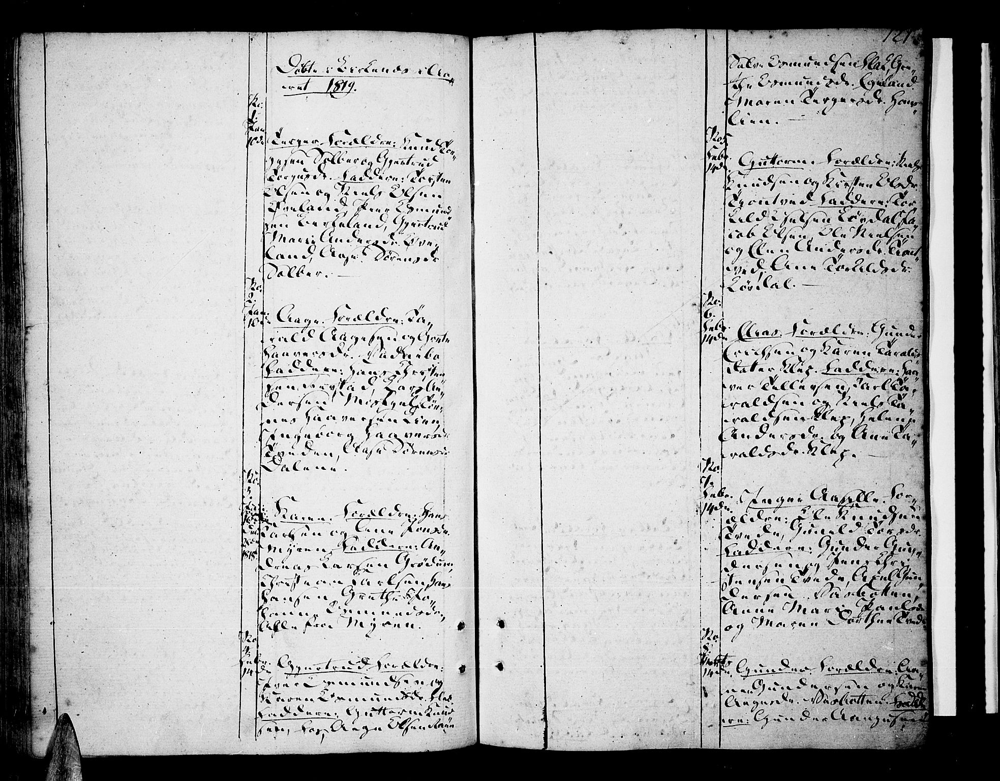 Tveit sokneprestkontor, AV/SAK-1111-0043/F/Fa/L0001: Parish register (official) no. A 1, 1794-1819, p. 121