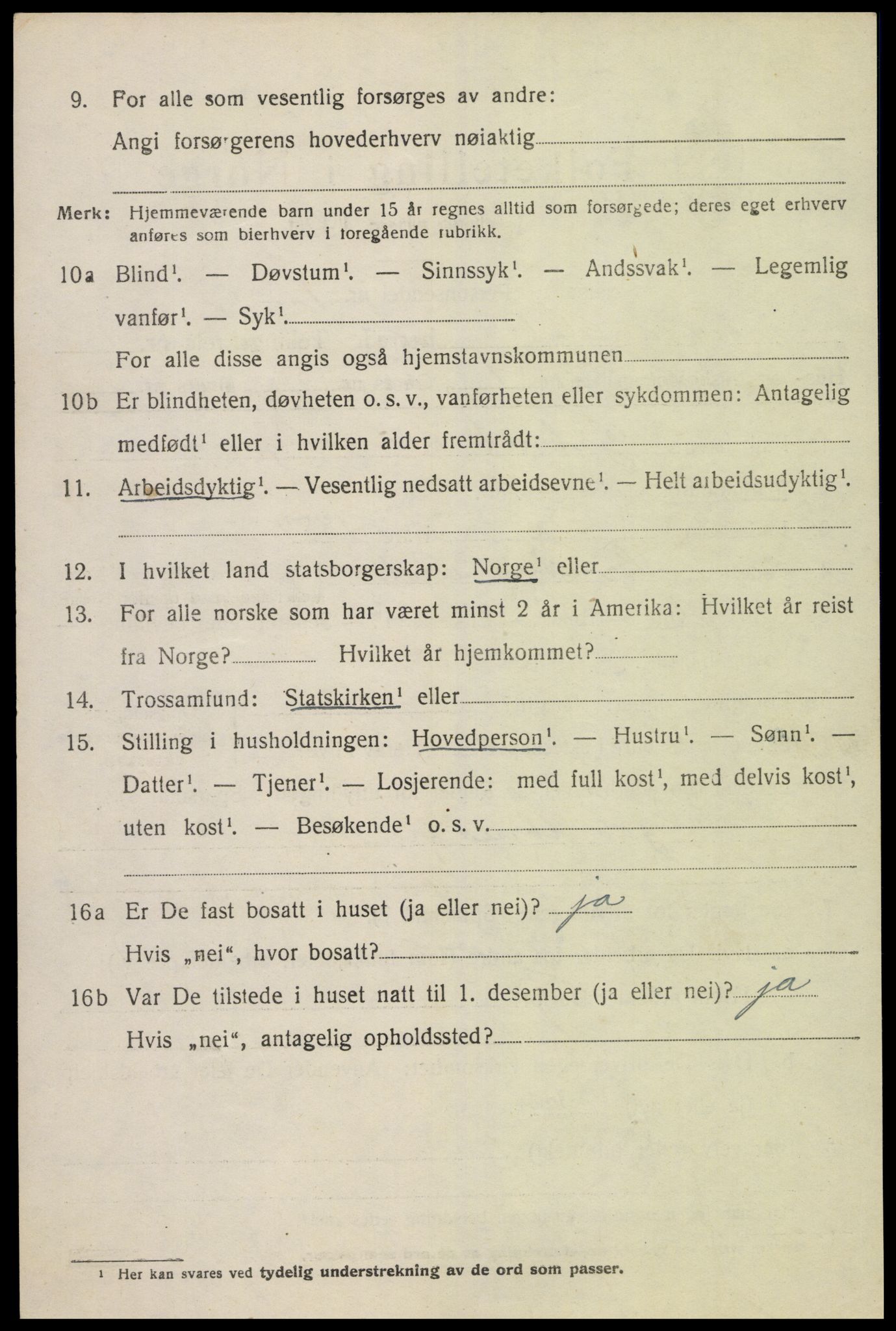 SAK, 1920 census for Sør-Audnedal, 1920, p. 5720