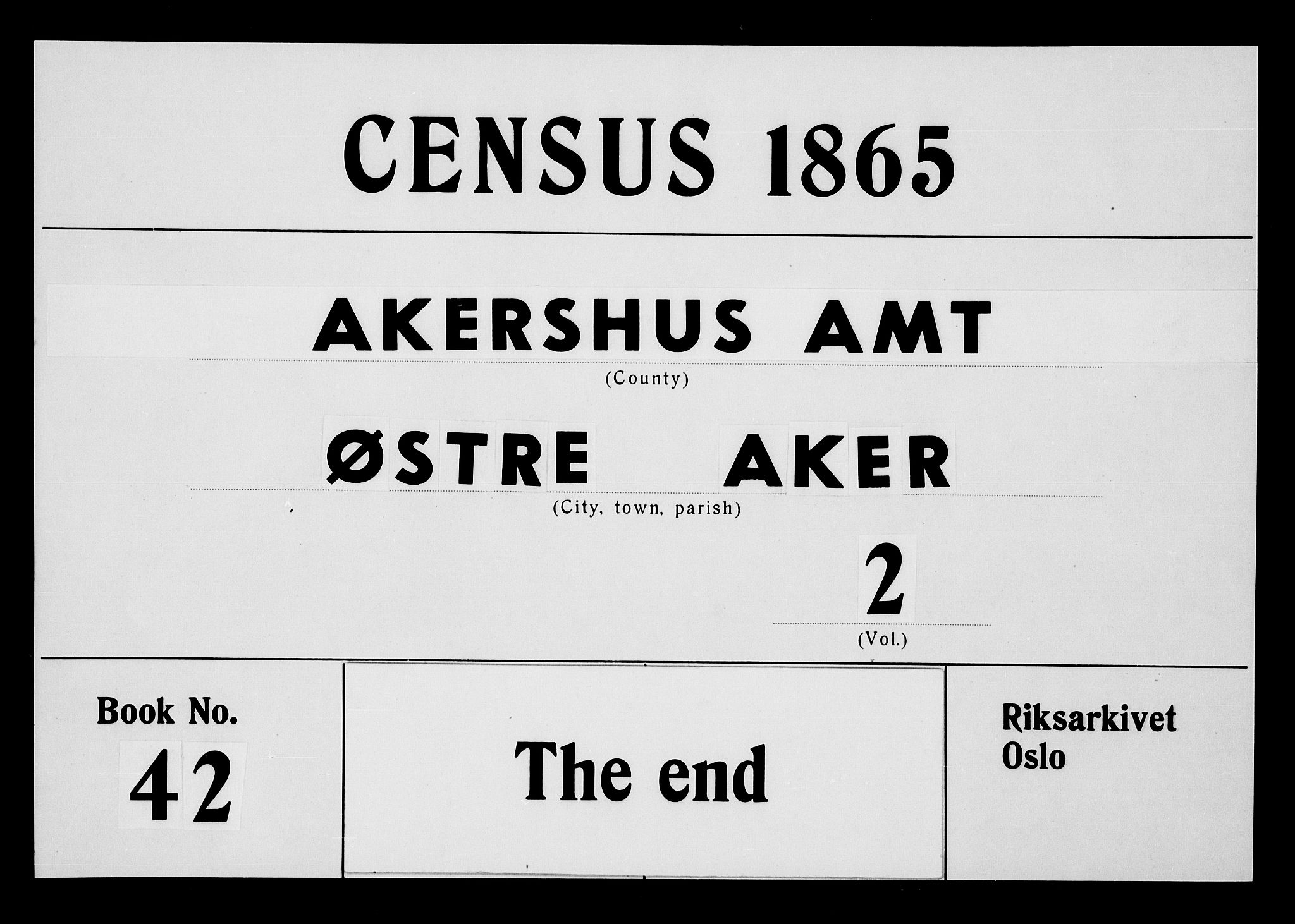 RA, 1865 census for Østre Aker, 1865, p. 408