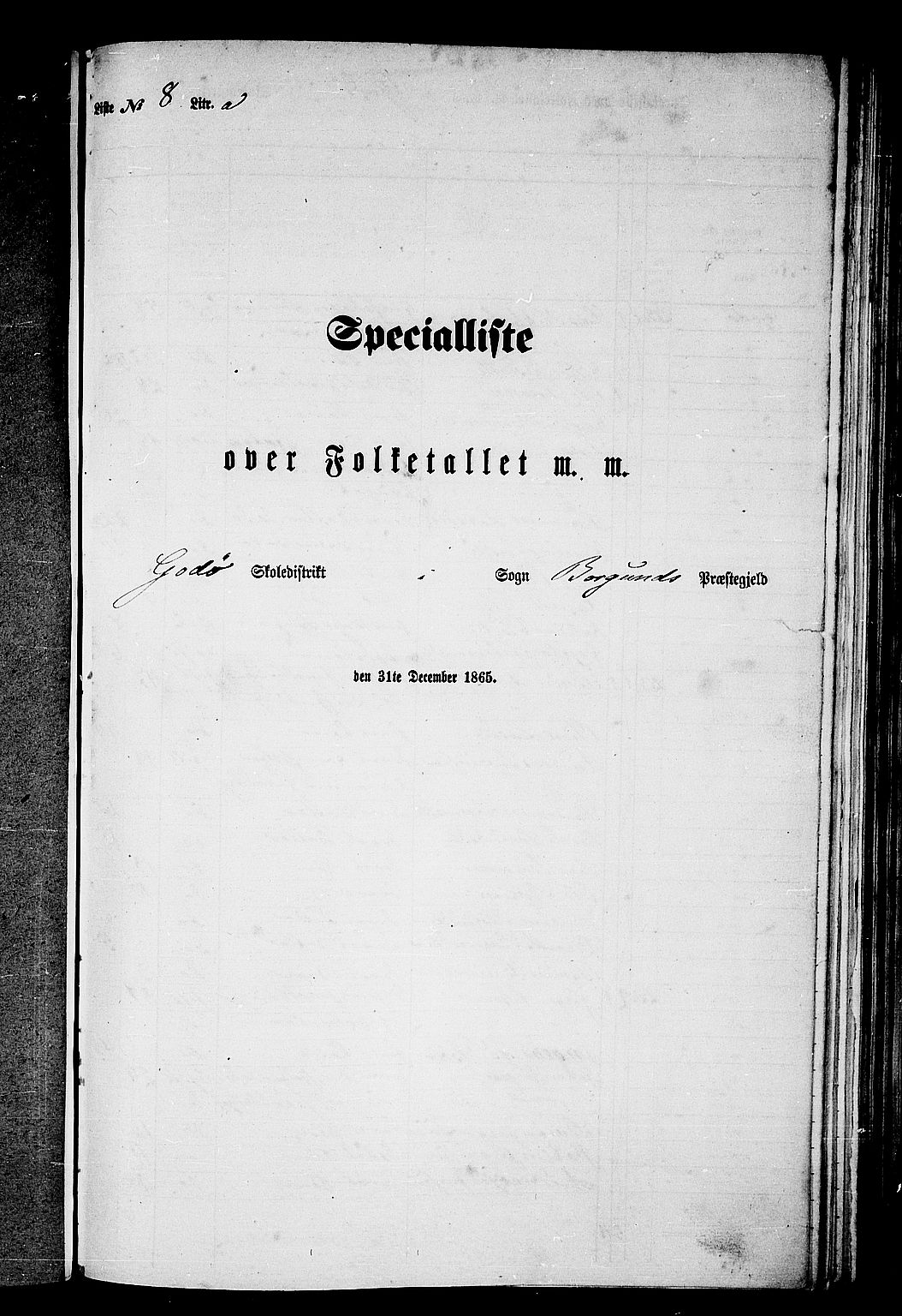 RA, 1865 census for Borgund, 1865, p. 146