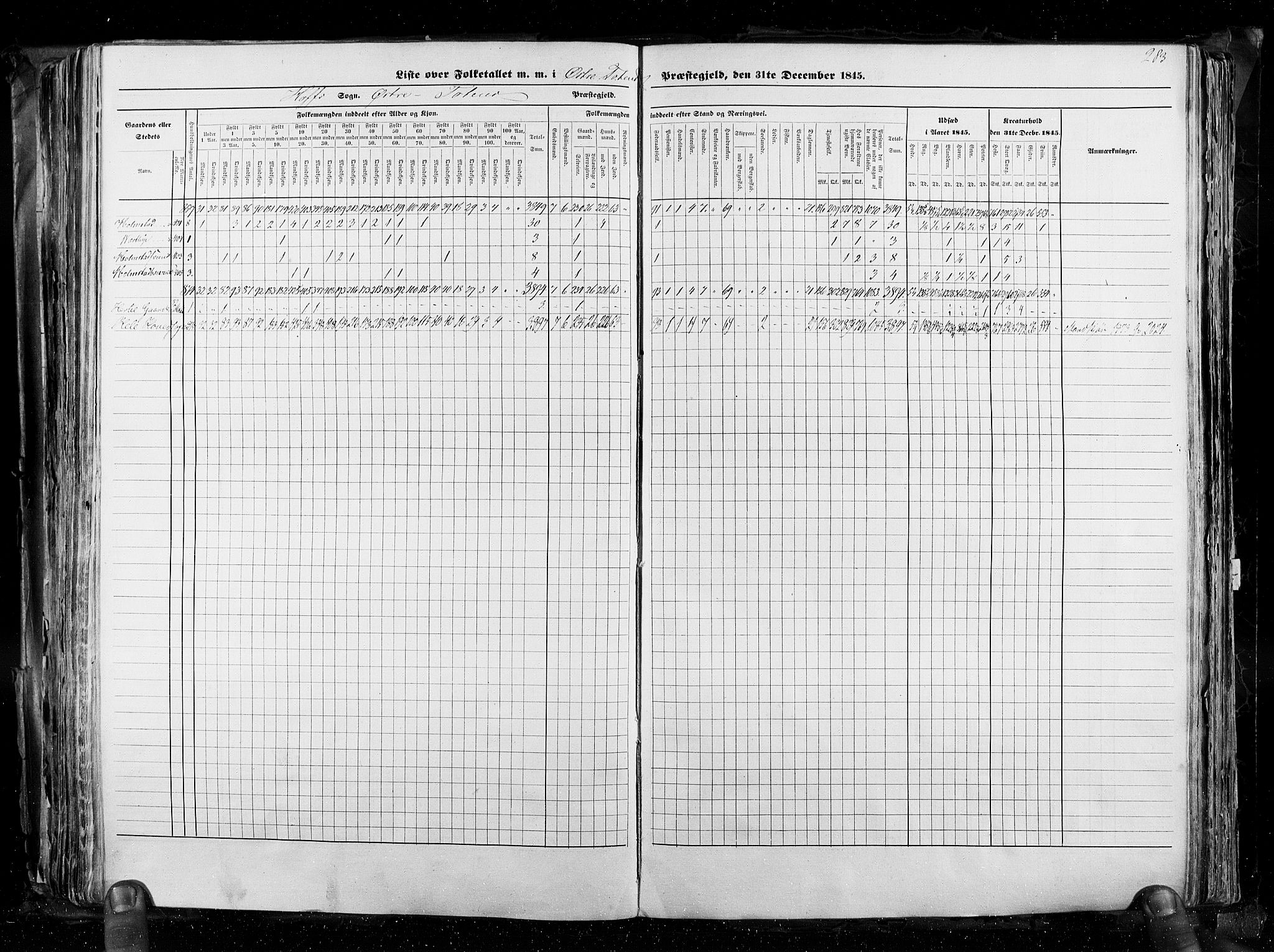 RA, Census 1845, vol. 3: Hedemarken amt og Kristians amt, 1845, p. 283