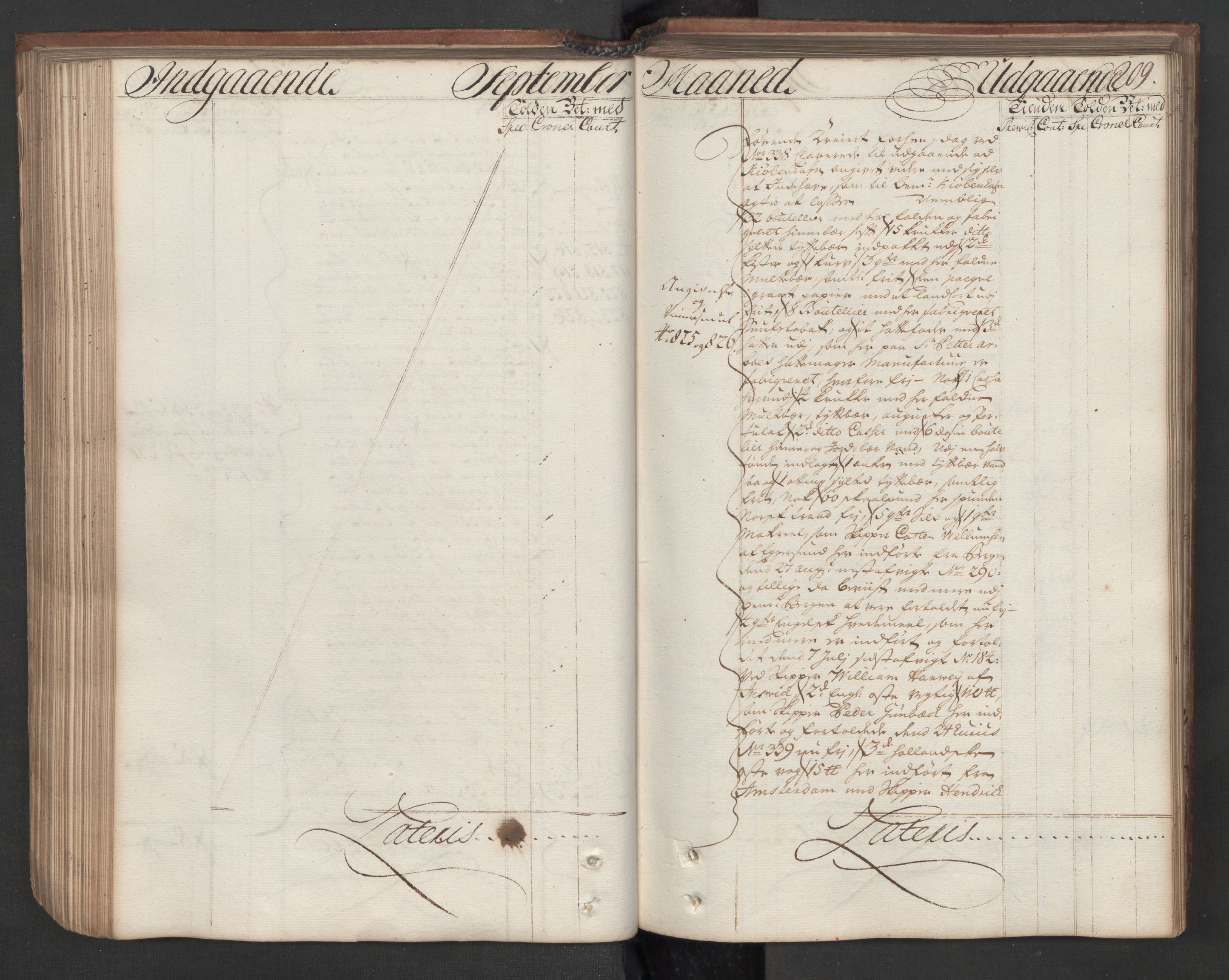 Generaltollkammeret, tollregnskaper, AV/RA-EA-5490/R08/L0009/0001: Tollregnskaper Drammen / Hovedtollbok, 1731, p. 208b-209a