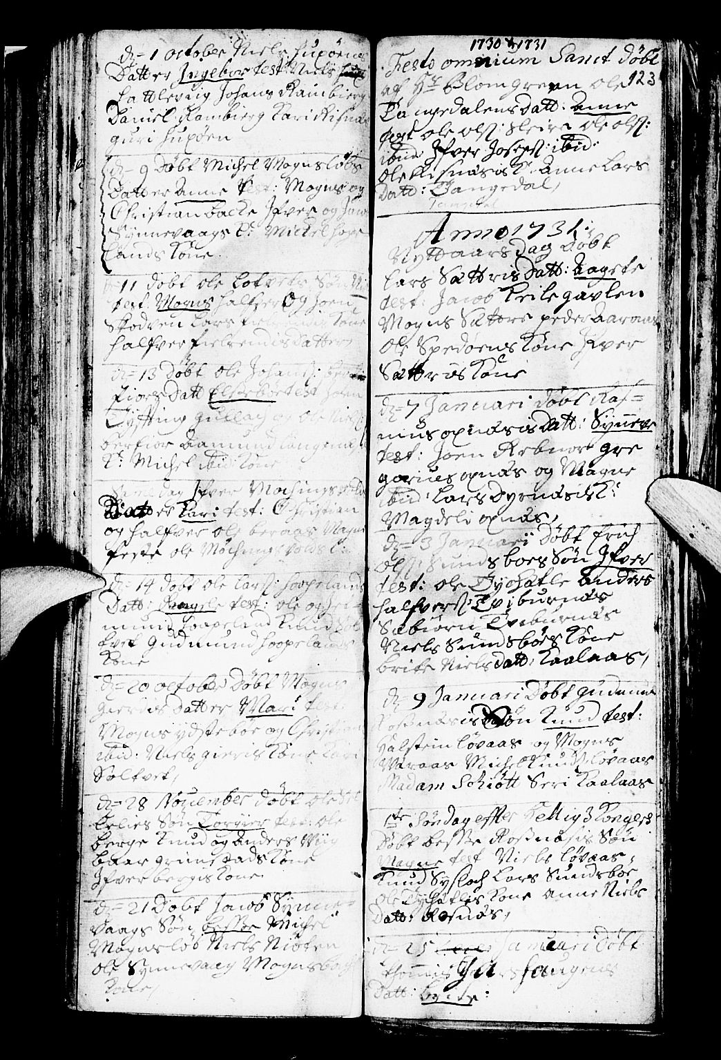 Lindås Sokneprestembete, AV/SAB-A-76701/H/Haa/Haaa/L0001: Parish register (official) no. A 1, 1699-1746, p. 123